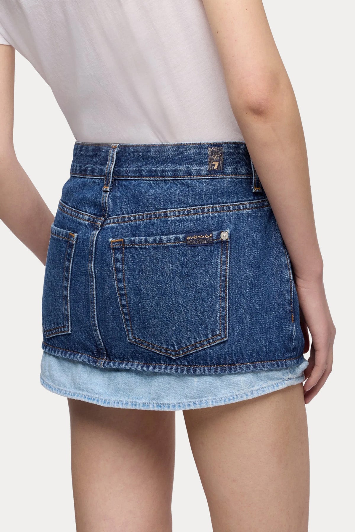 7 For All Mankind Denim Mini Etek-Etek-Libas