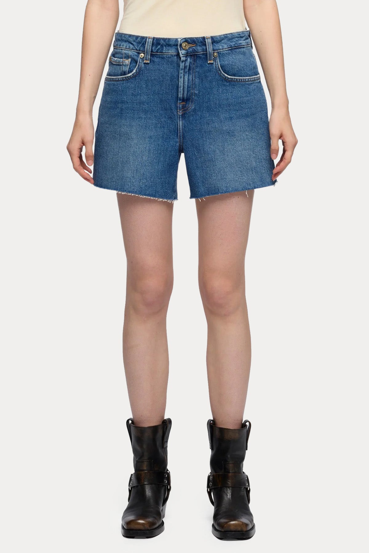 7 For All Mankind Regular Fit Denim Şort-Şort-Libas
