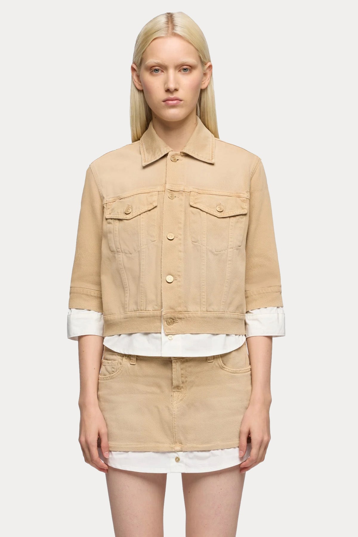 7 For All Mankind Boxy Fit Denim Ceket-Ceket-Libas