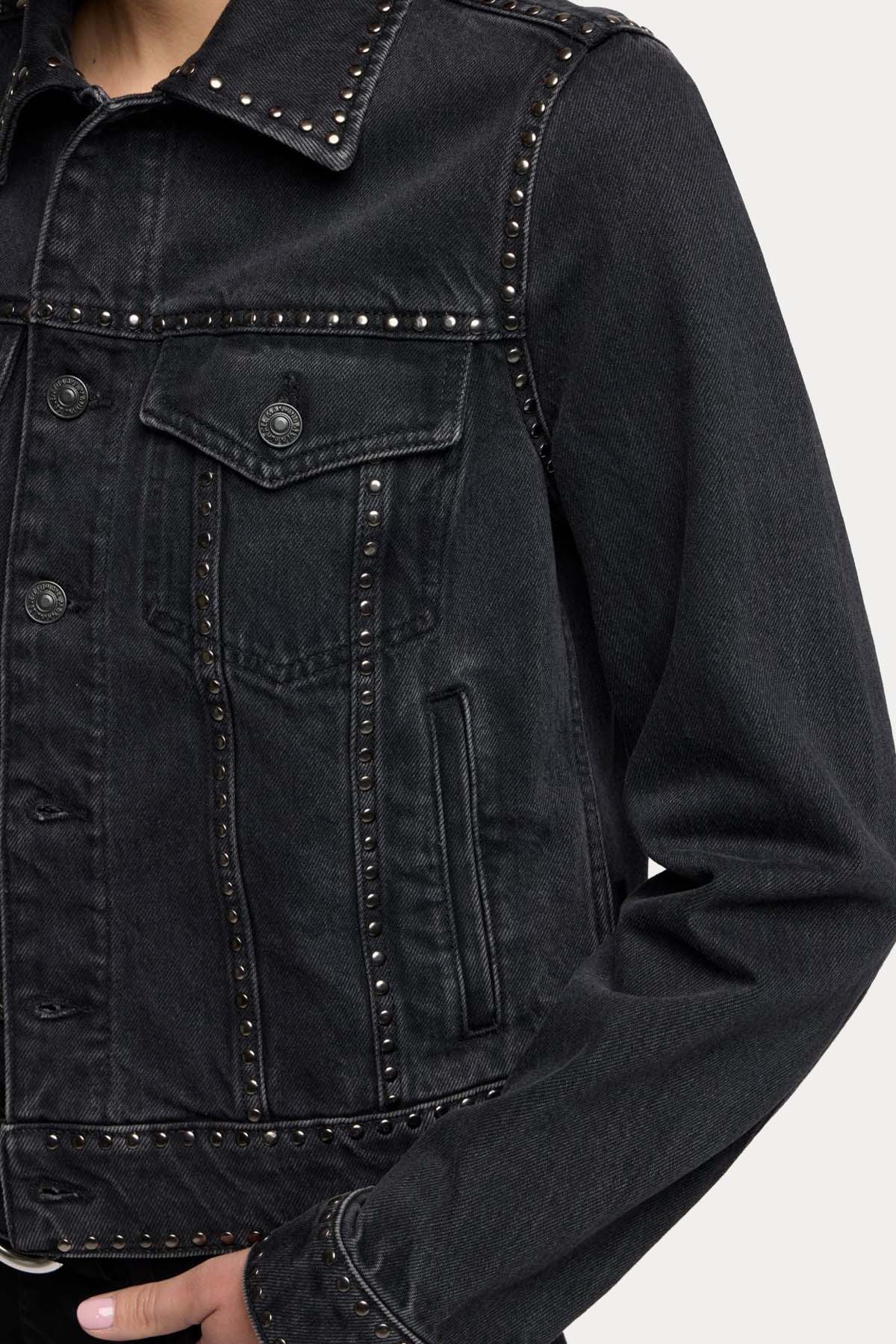 7 For All Mankind Relaxed Fit Troklu Denim Ceket-Ceket-Libas