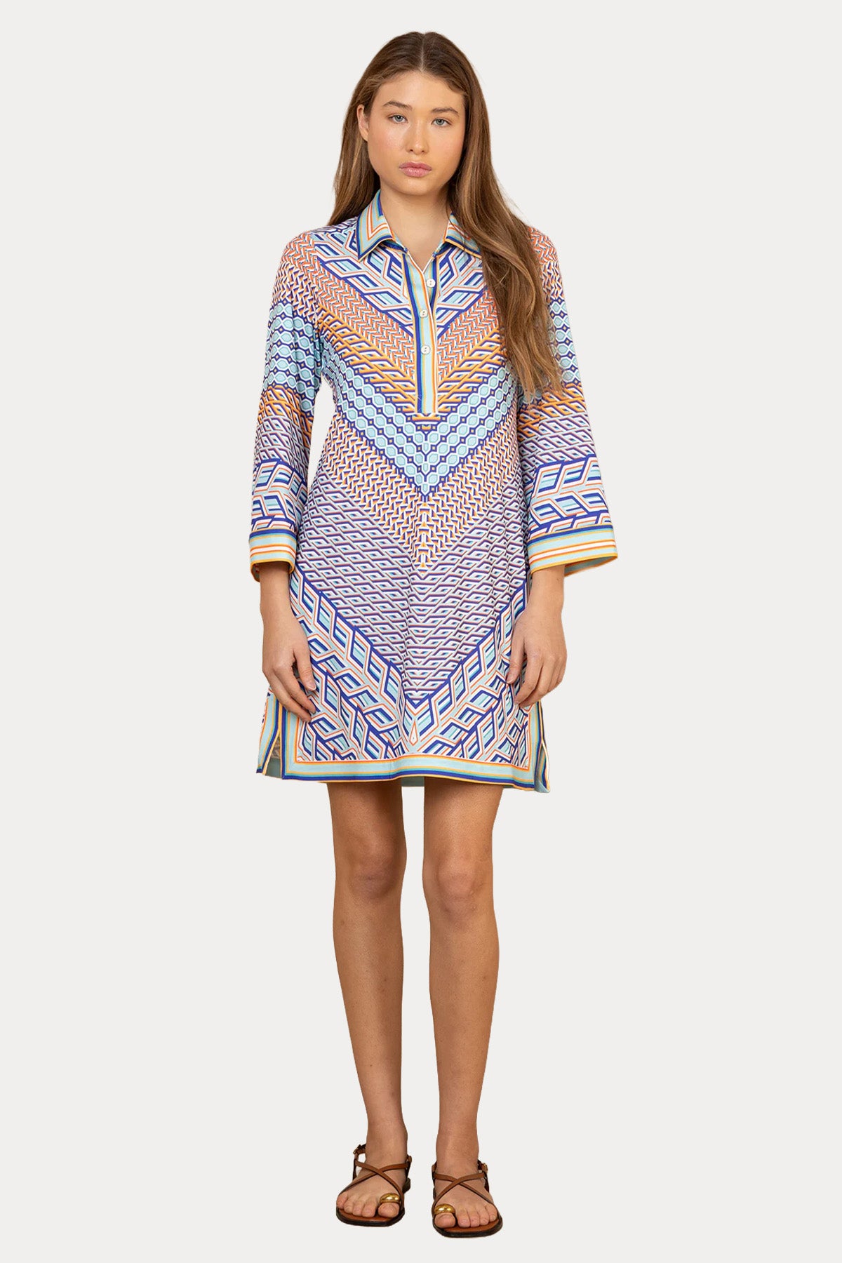 Hale Bob Comfort Fit Desenli Streç Mini Elbise