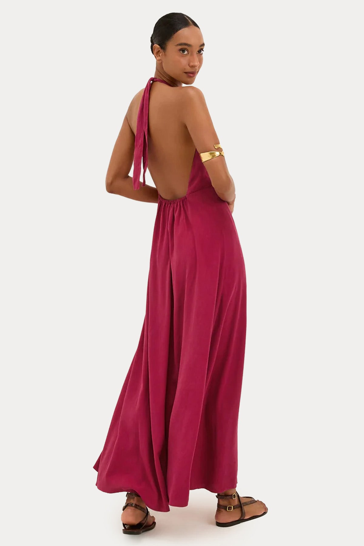 Vix Solid Joy Boyundan Bağlamalı Maxi Elbise