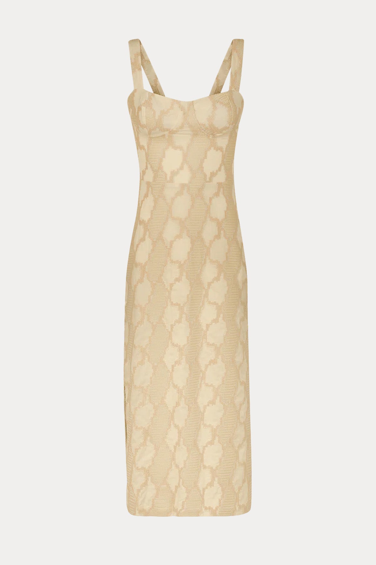 Vix Solid Coen Askılı Midi Elbise