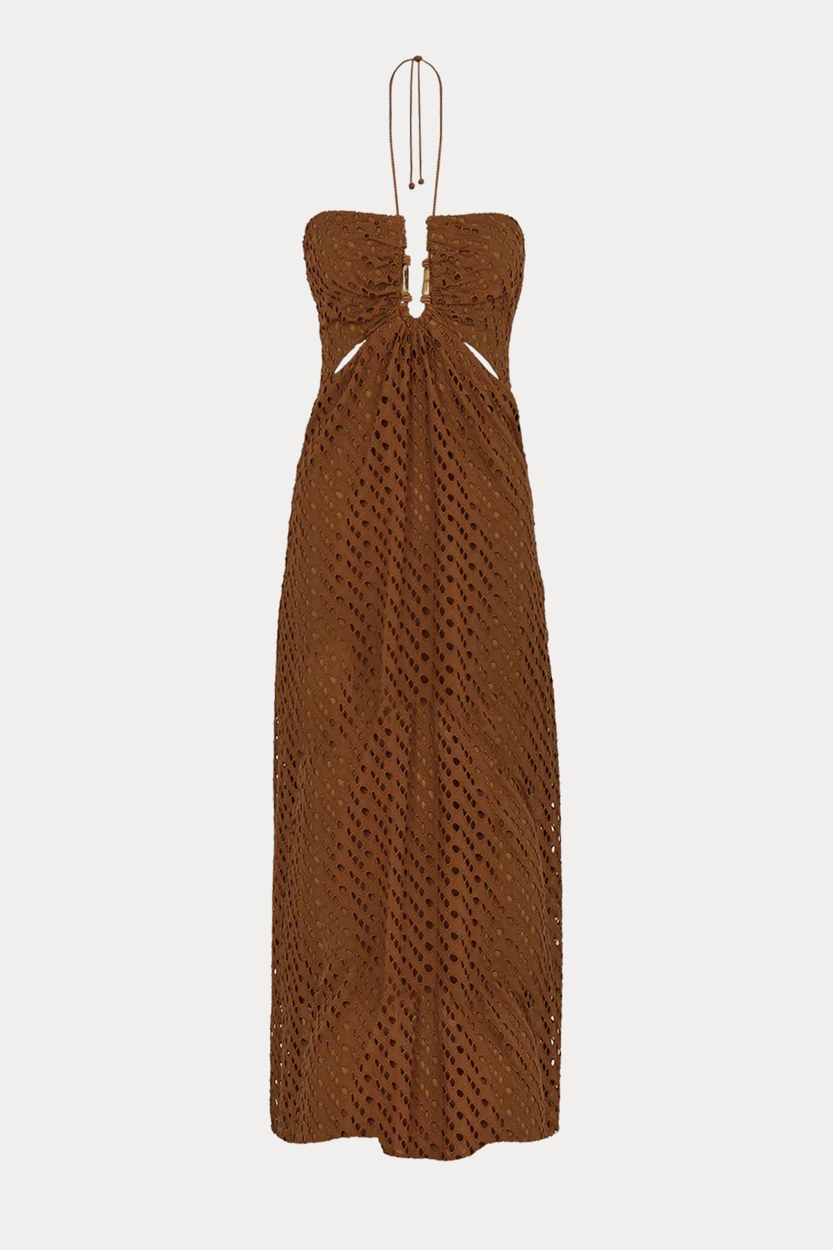 Vix Solid Melina Boyundan Bağlamalı Midi Elbise