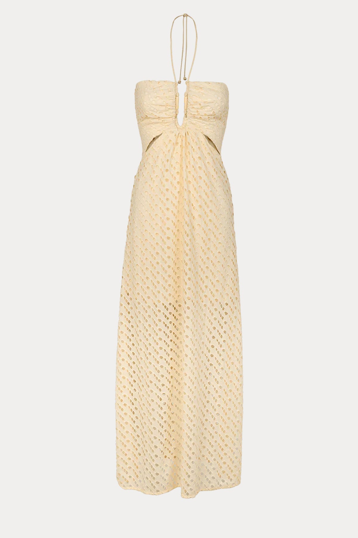 Vix Solid Melina Boyundan Bağlamalı Midi Elbise