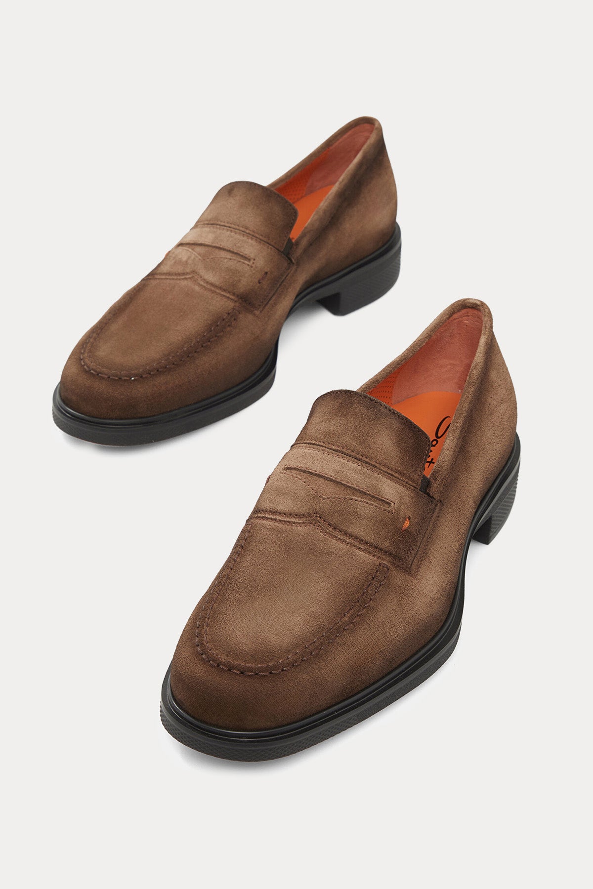 Santoni Ultra Hafif Taban Süet Loafer Ayakkabı