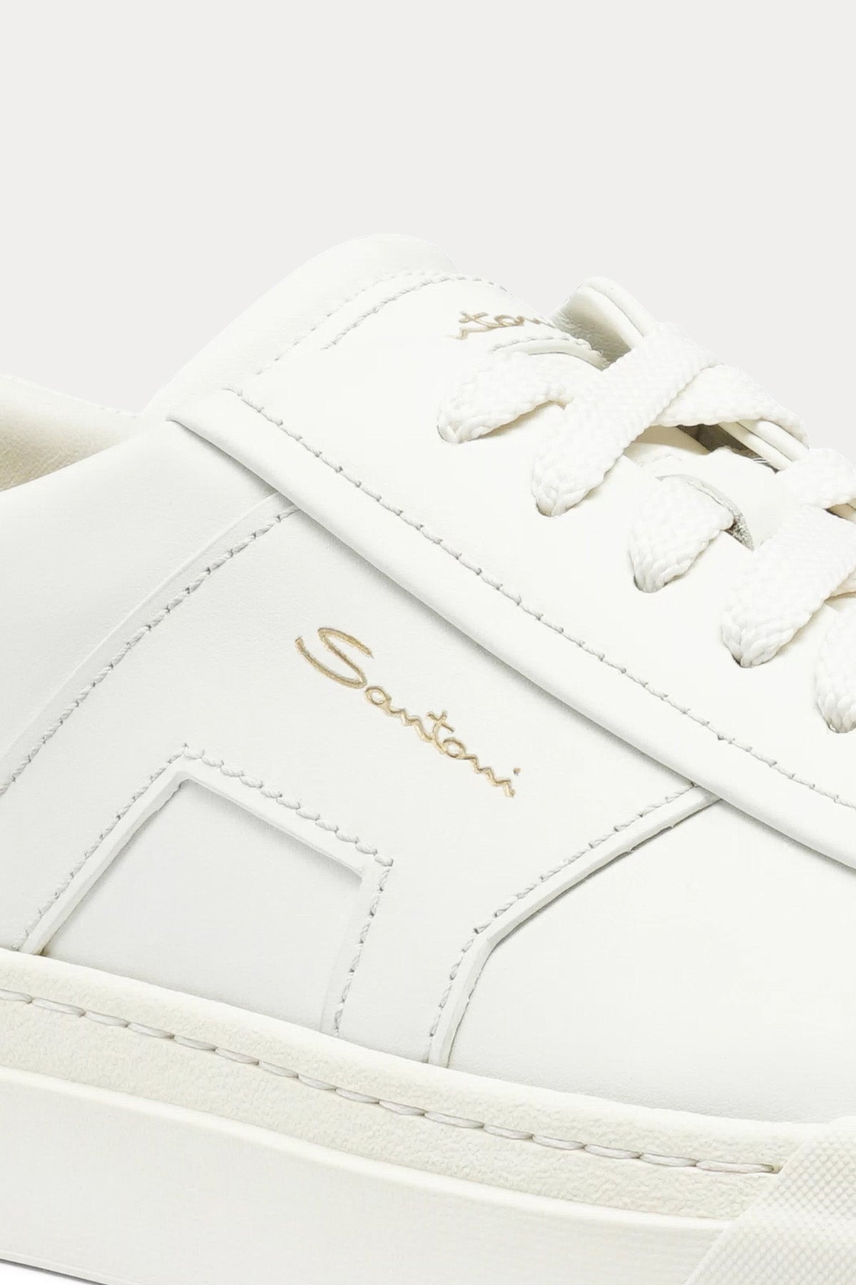 Santoni Double Buckle Deri Sneaker Ayakkabı