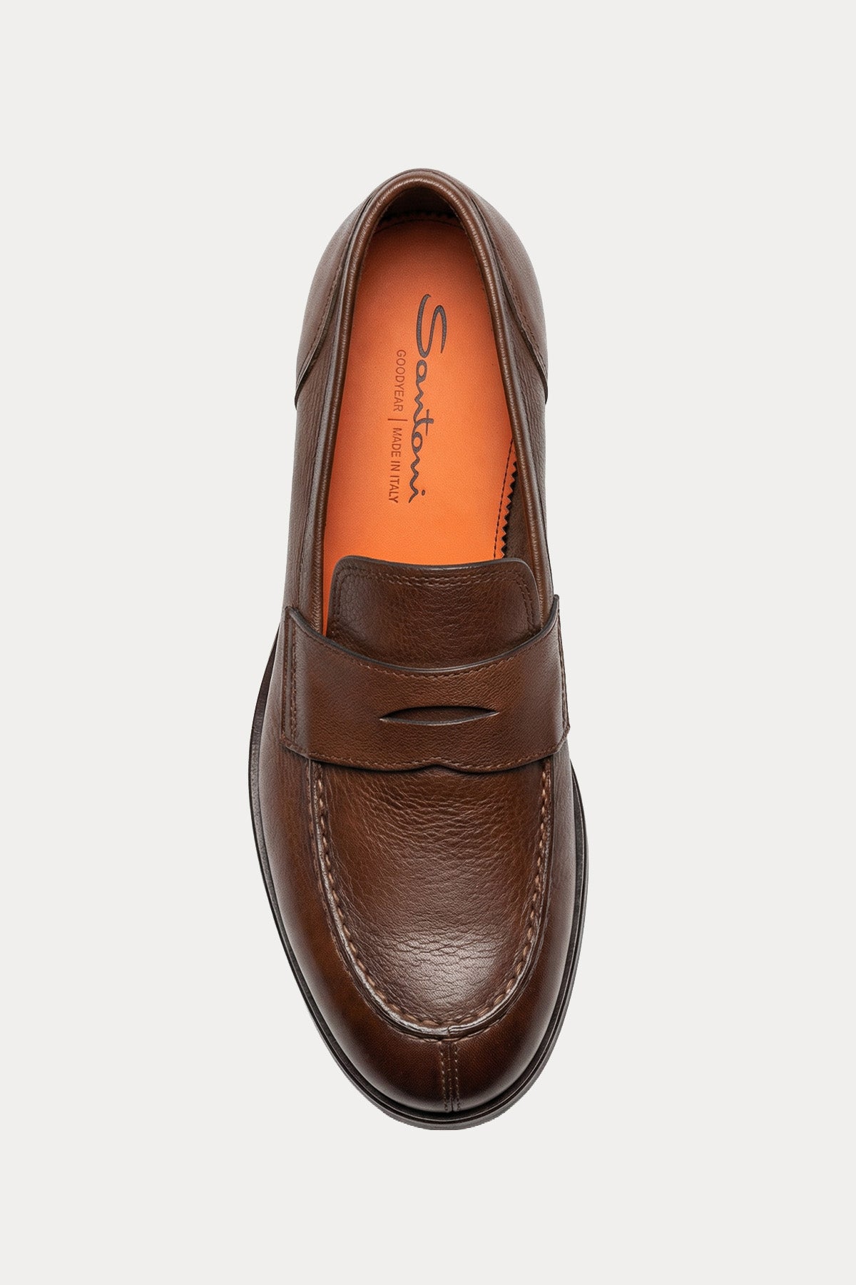 Santoni Goodyear Taban Deri Loafer Ayakkabı-Ayakkabı-Libas