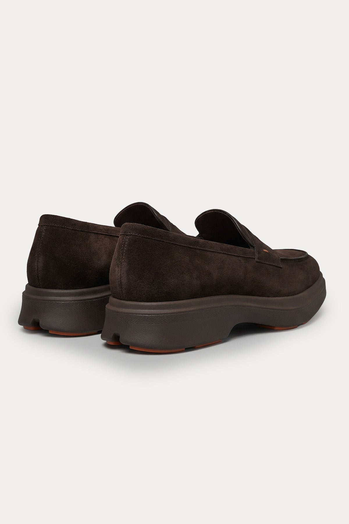 Santoni Easy Taban Süet Loafer Ayakkabı-Ayakkabı-Libas