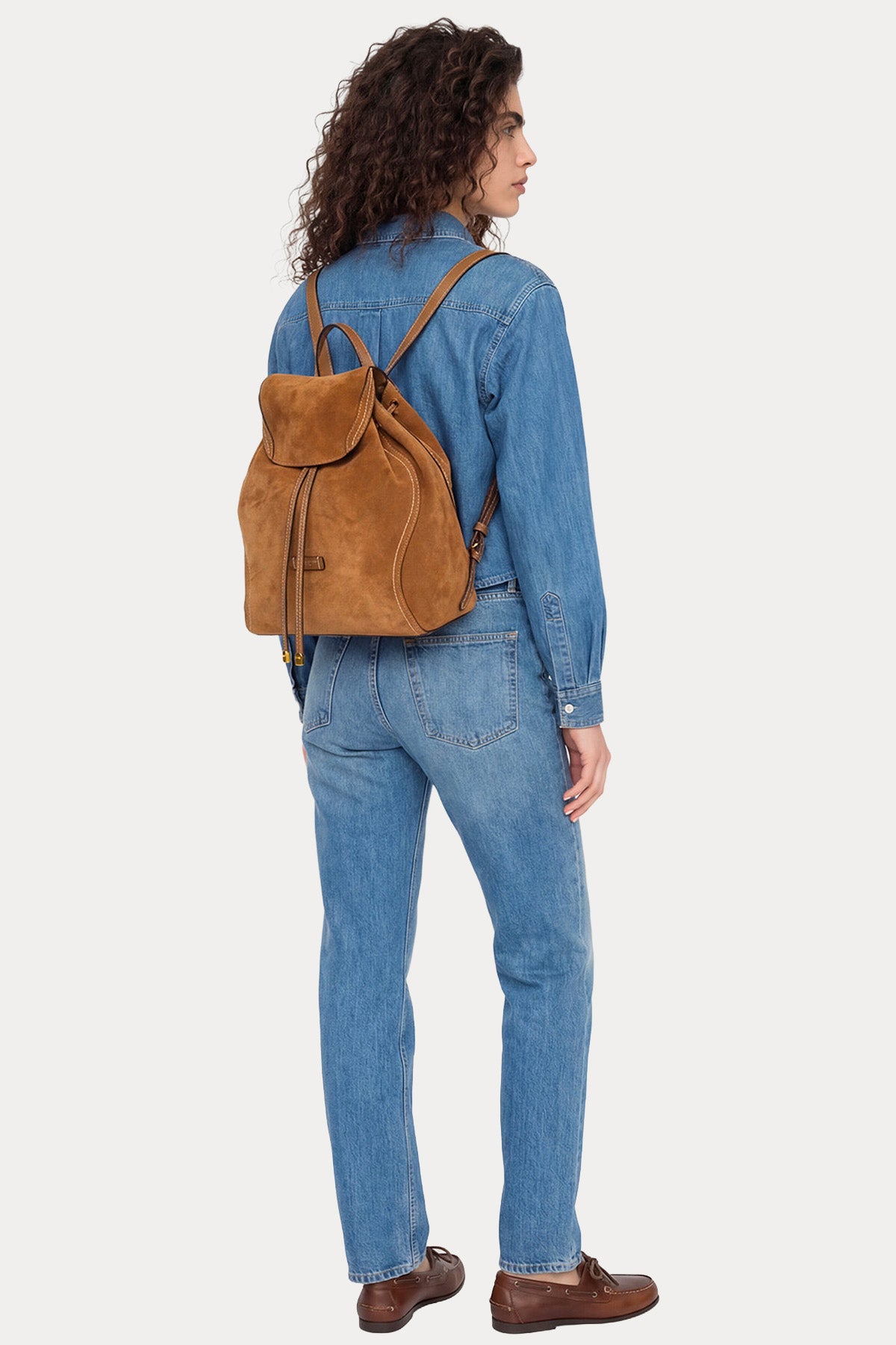 Gianni Chiarini Violette Süet Sırt Çantası-Çanta-Libas