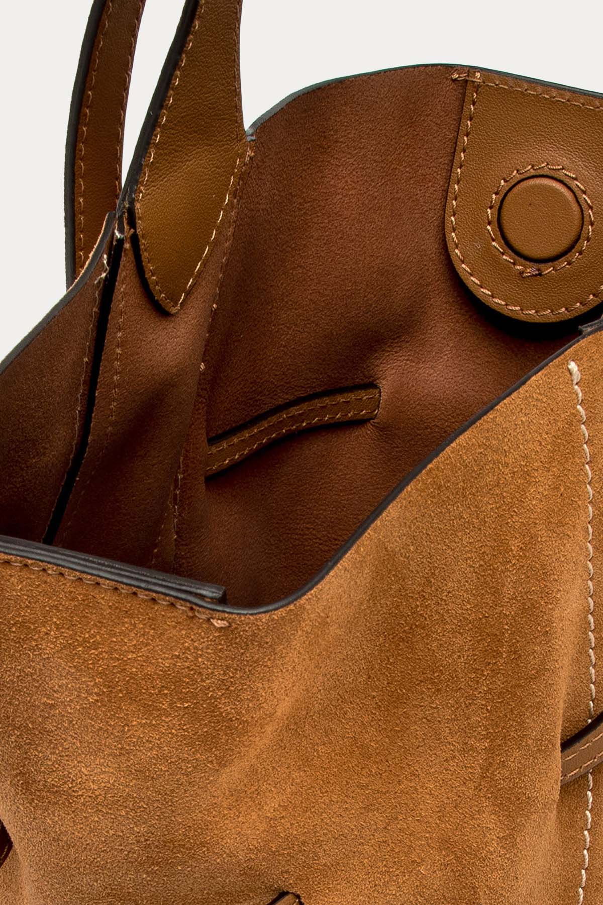 Gianni Chiarini Sienna Süet Omuz Çantası-Çanta-Libas