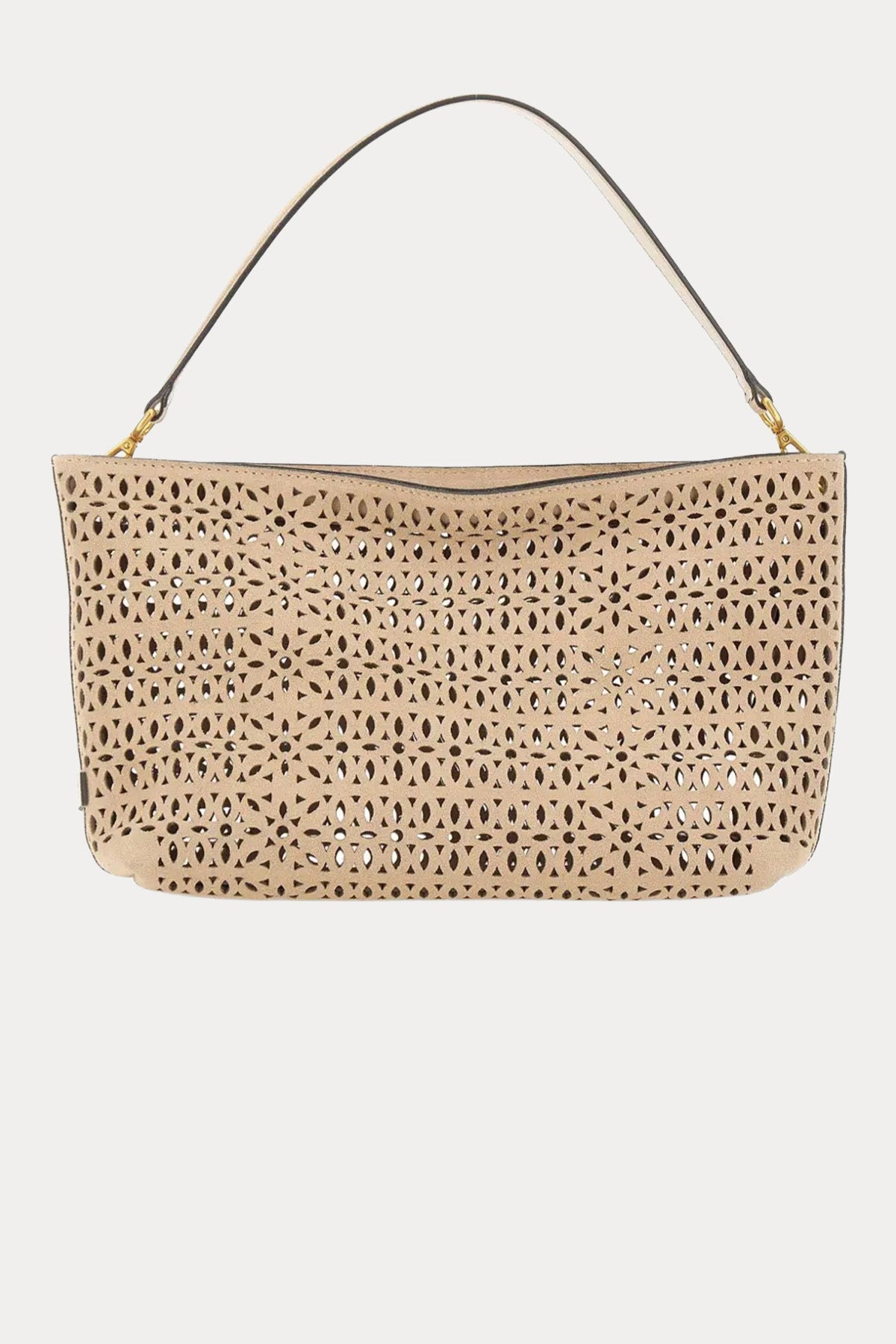 Gianni Chiarini Mashup Süet Lazer Kesim Delikli Shopping Bag Çanta-Çanta-Libas