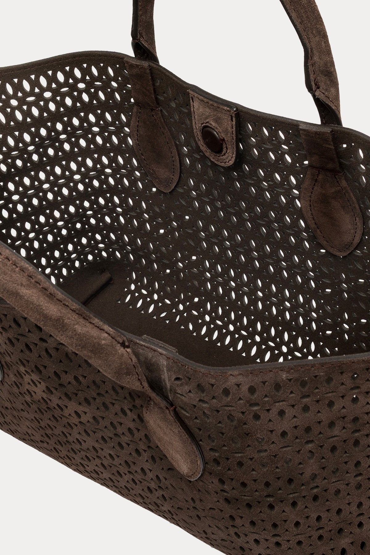 Gianni Chiarini Mashup Süet Lazer Kesim Delikli Omuz Çantası-Çanta-Libas