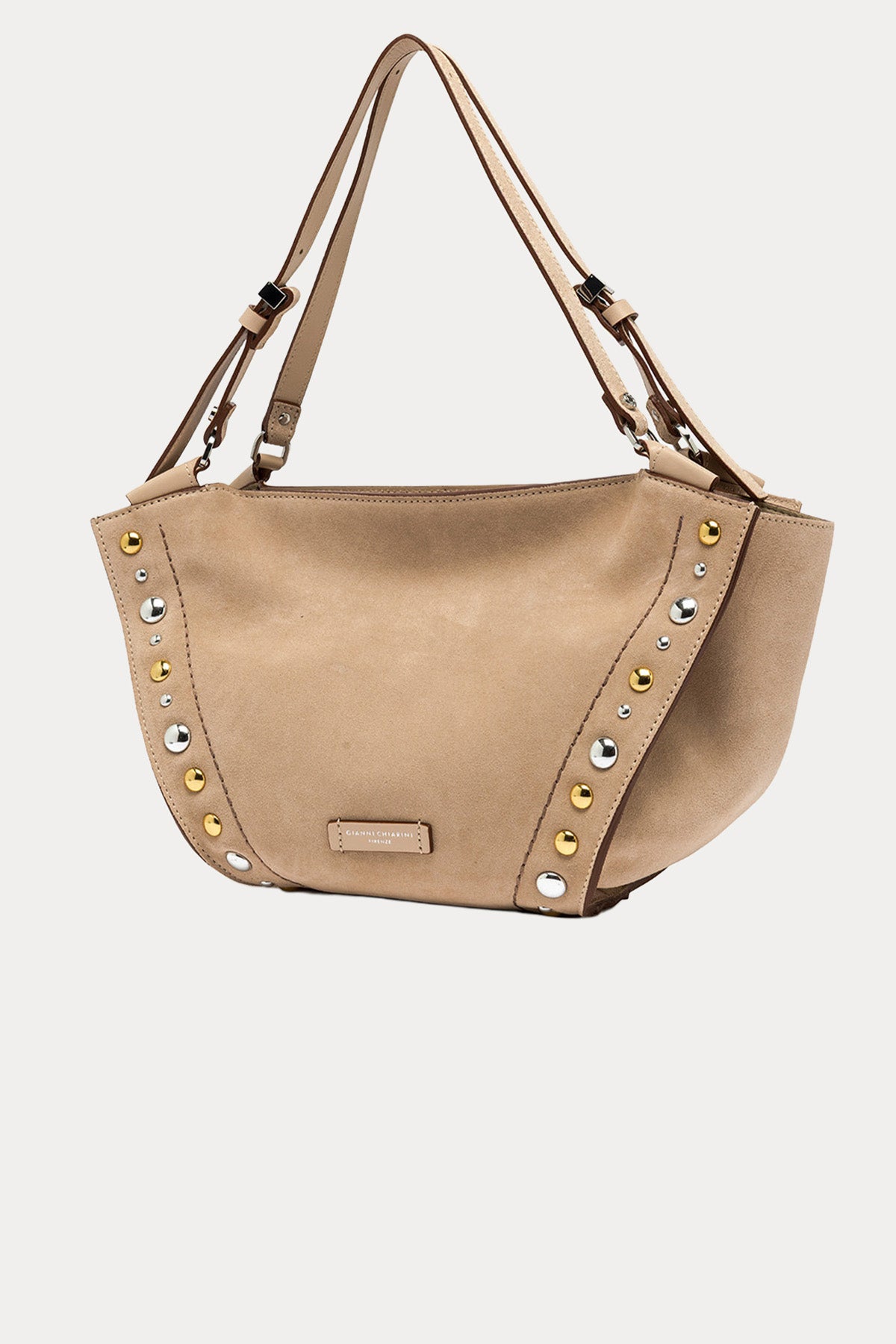 Gianni Chiarini Bloom Troklu Süet Omuz Çantası-Çanta-Libas