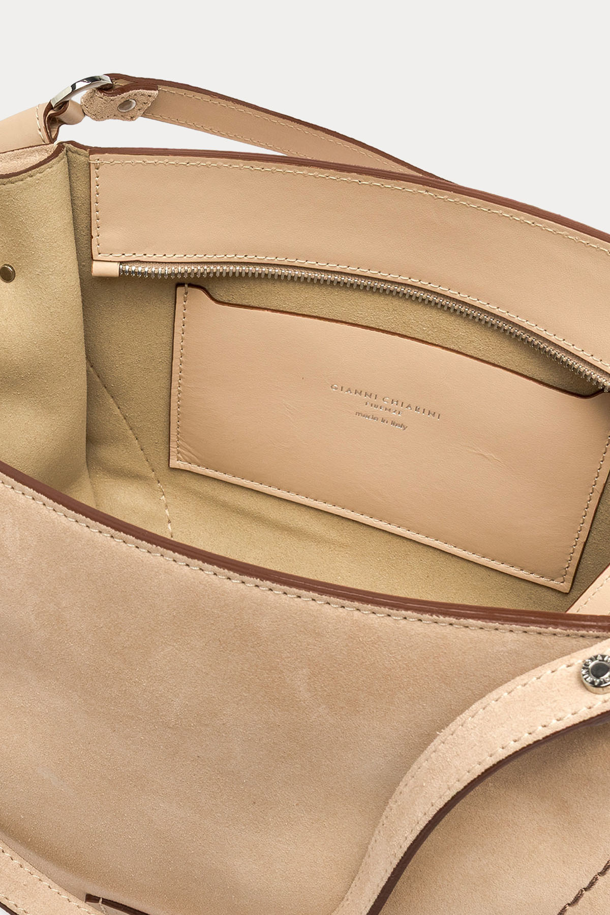 Gianni Chiarini Bloom Troklu Süet Omuz Çantası-Çanta-Libas