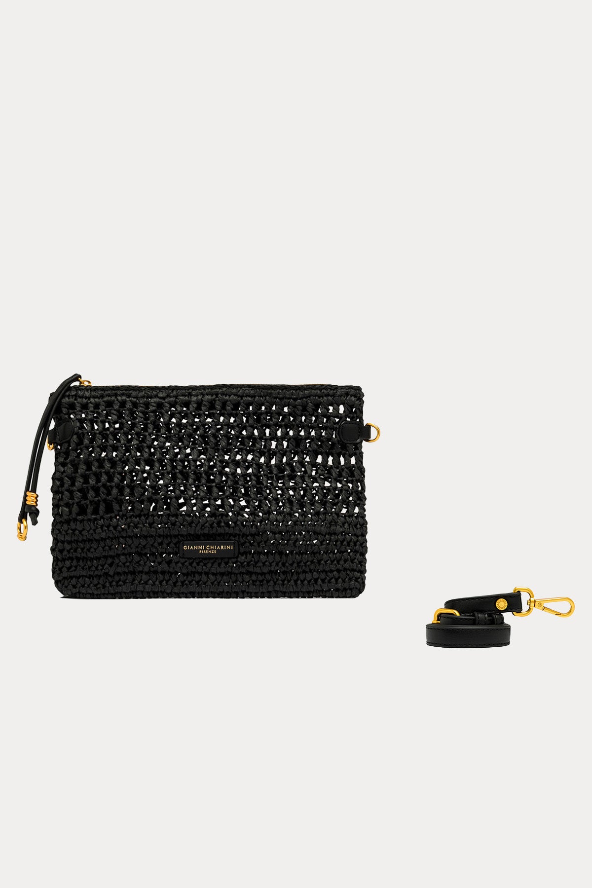 Gianni Chiarini Nefeli Hasır Örgü Clutch Çanta-Çanta-Libas