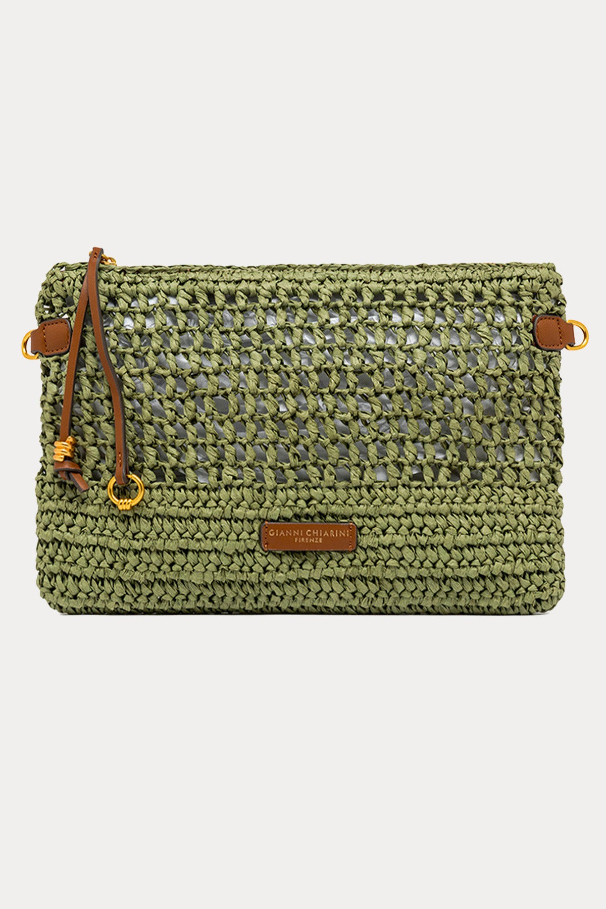 Gianni Chiarini Nefeli Hasır Örgü Clutch Çanta-Çanta-Libas