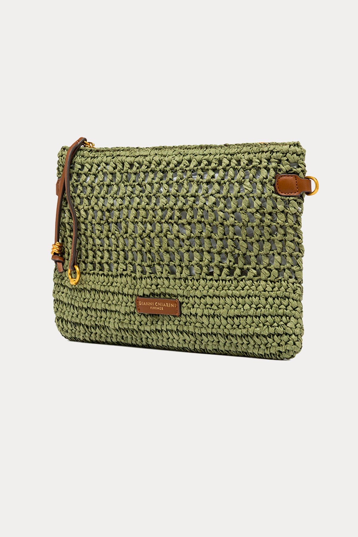 Gianni Chiarini Nefeli Hasır Örgü Clutch Çanta-Çanta-Libas
