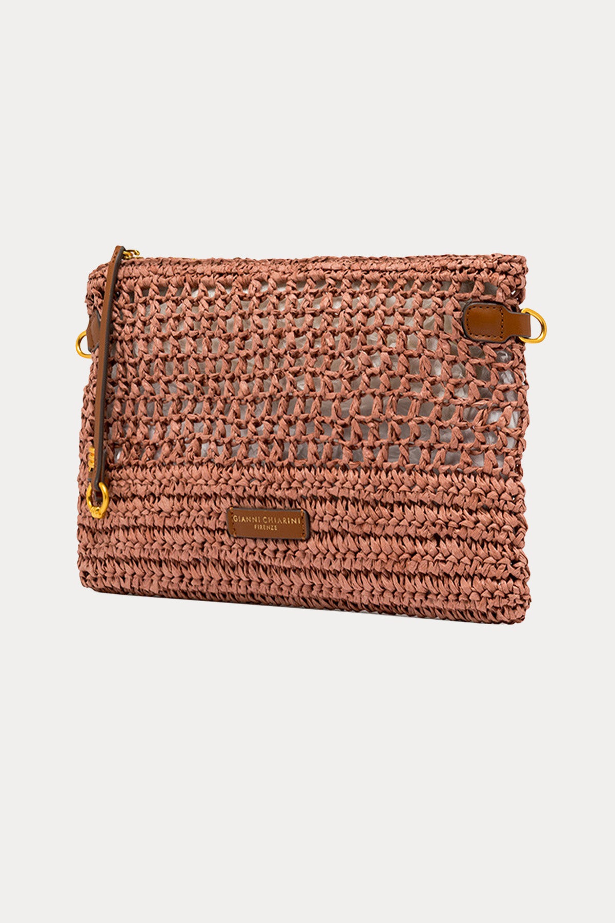 Gianni Chiarini Nefeli Hasır Örgü Clutch Çanta-Çanta-Libas