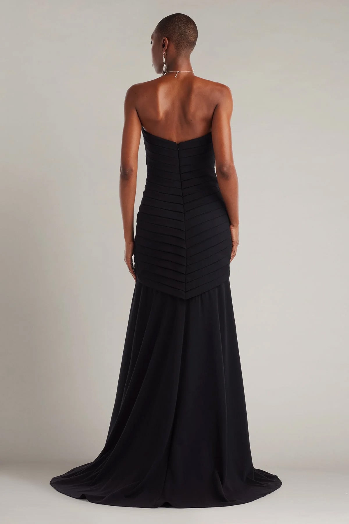 Tadashi Shoji Slim Fit Straplez Maxi Abiye Elbise