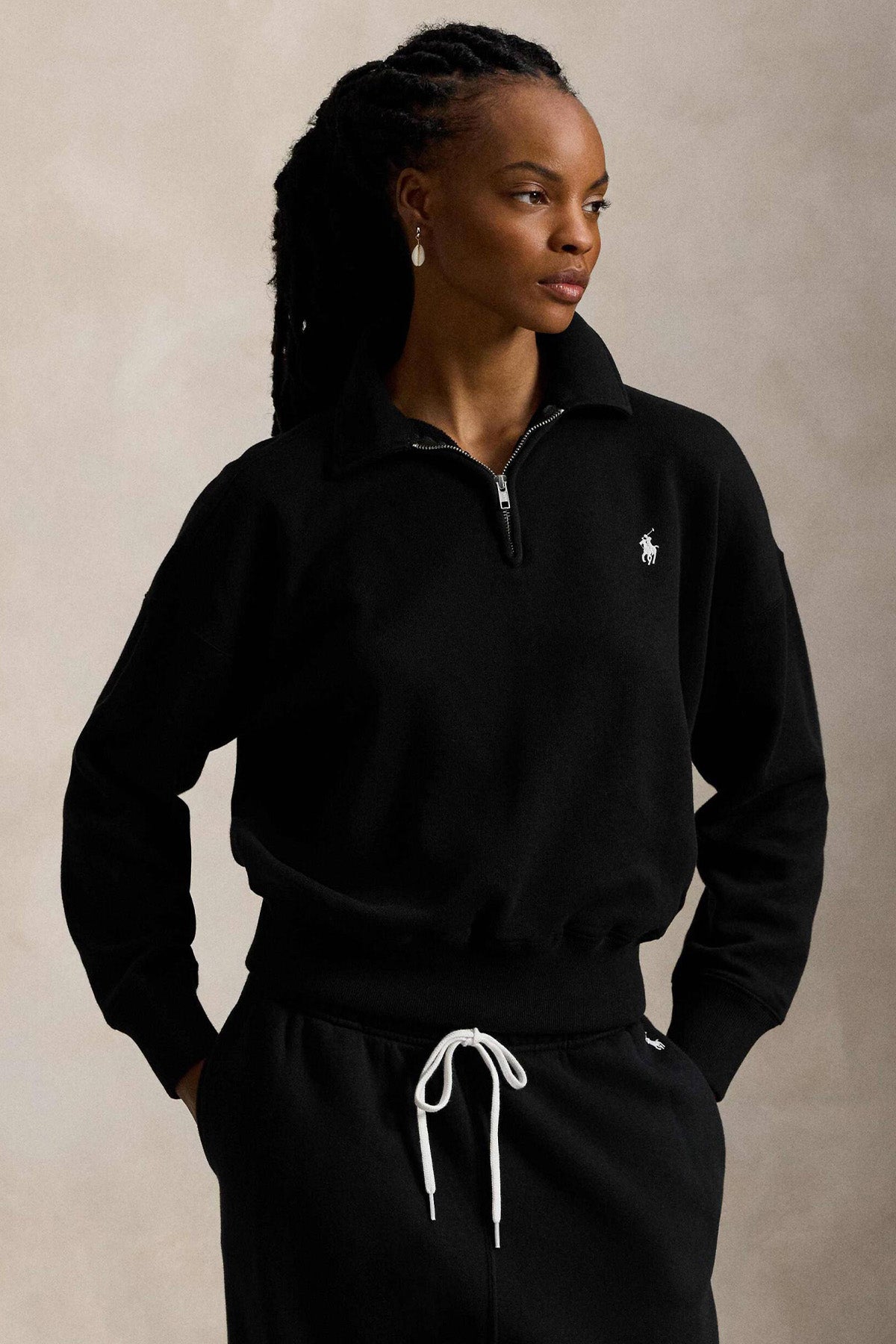 Polo Ralph Lauren Relaxed Fit Polo Yaka Yarım Fermuarlı Sweatshirt