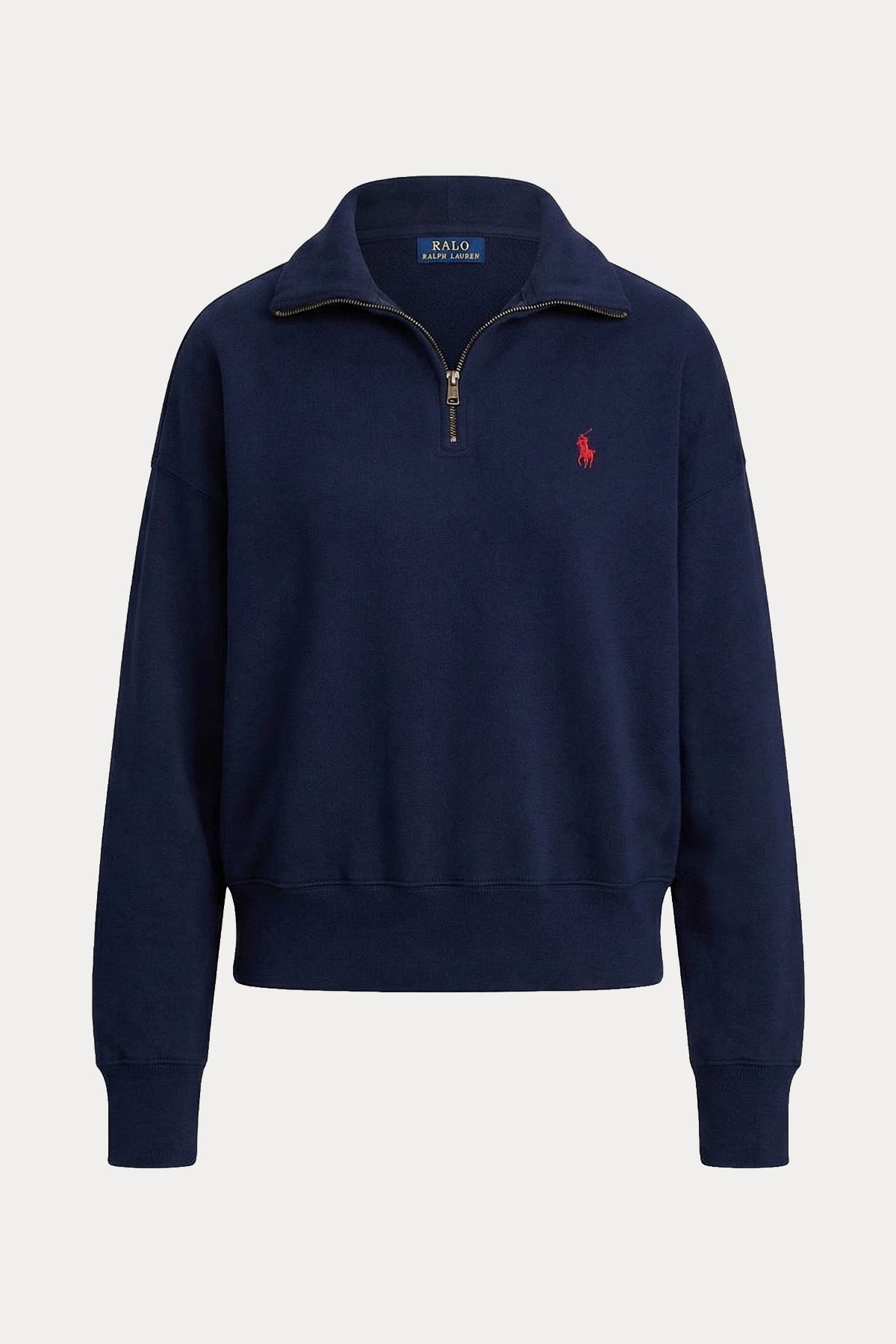 トップス POLO RALPH LAUREN Polo Ralph Lauren Relaxed Fit Fermuarlı Polo Yaka Sweatshirt