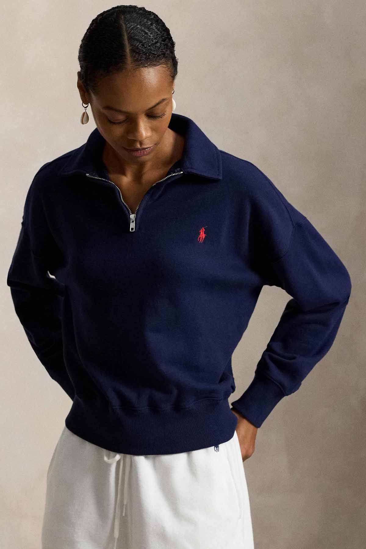 Polo Ralph Lauren Relaxed Fit Fermuarlı Polo Yaka Sweatshirt