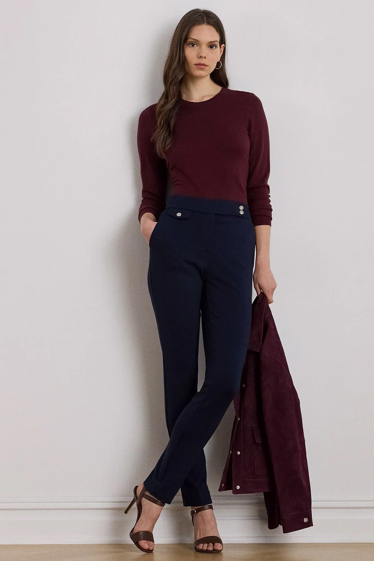 Polo Ralph Lauren Straight Fit Yüksek Bel Yandan Cepli Pantolon