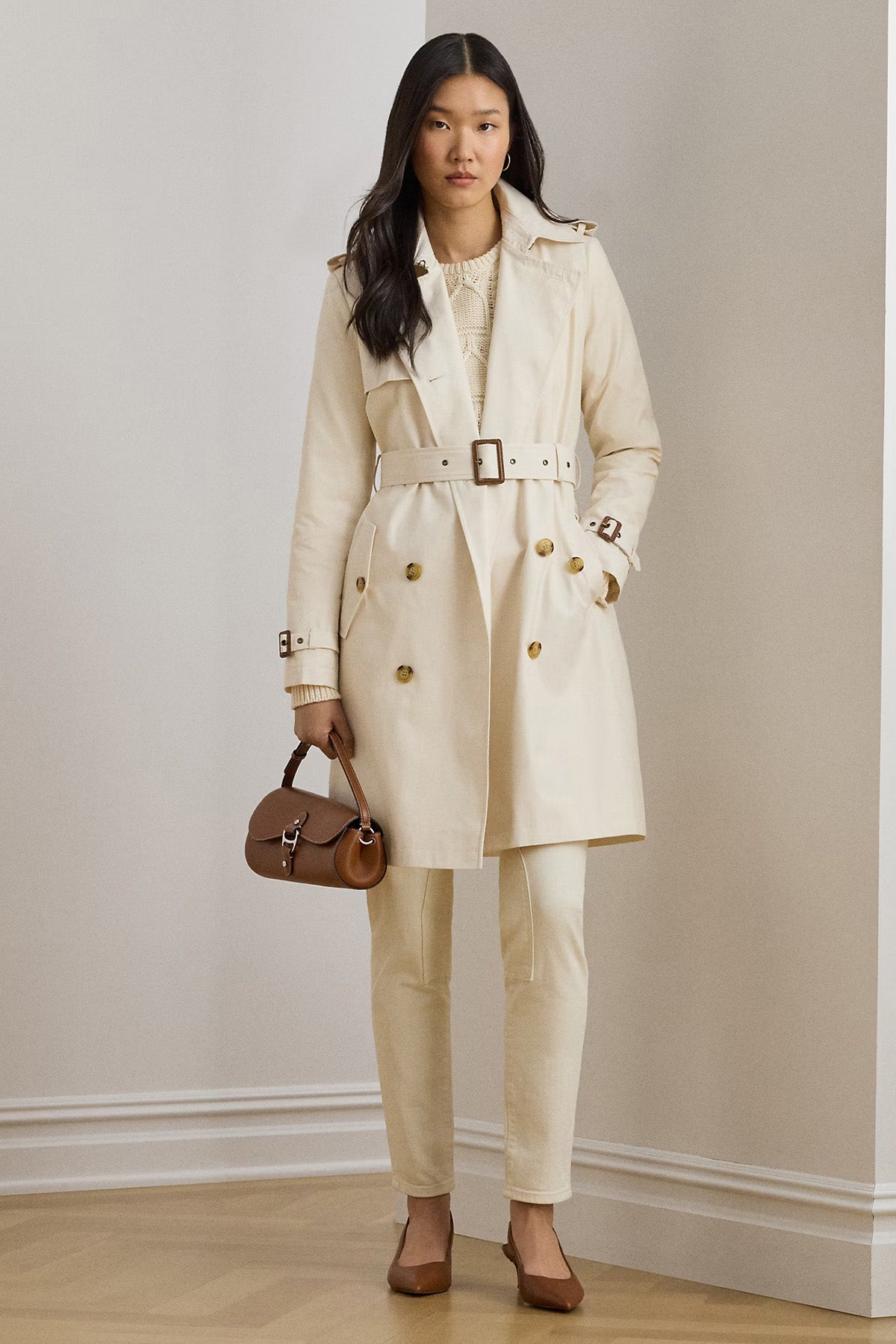 Polo Ralph Lauren Kruvaze Kemerli Trençkot