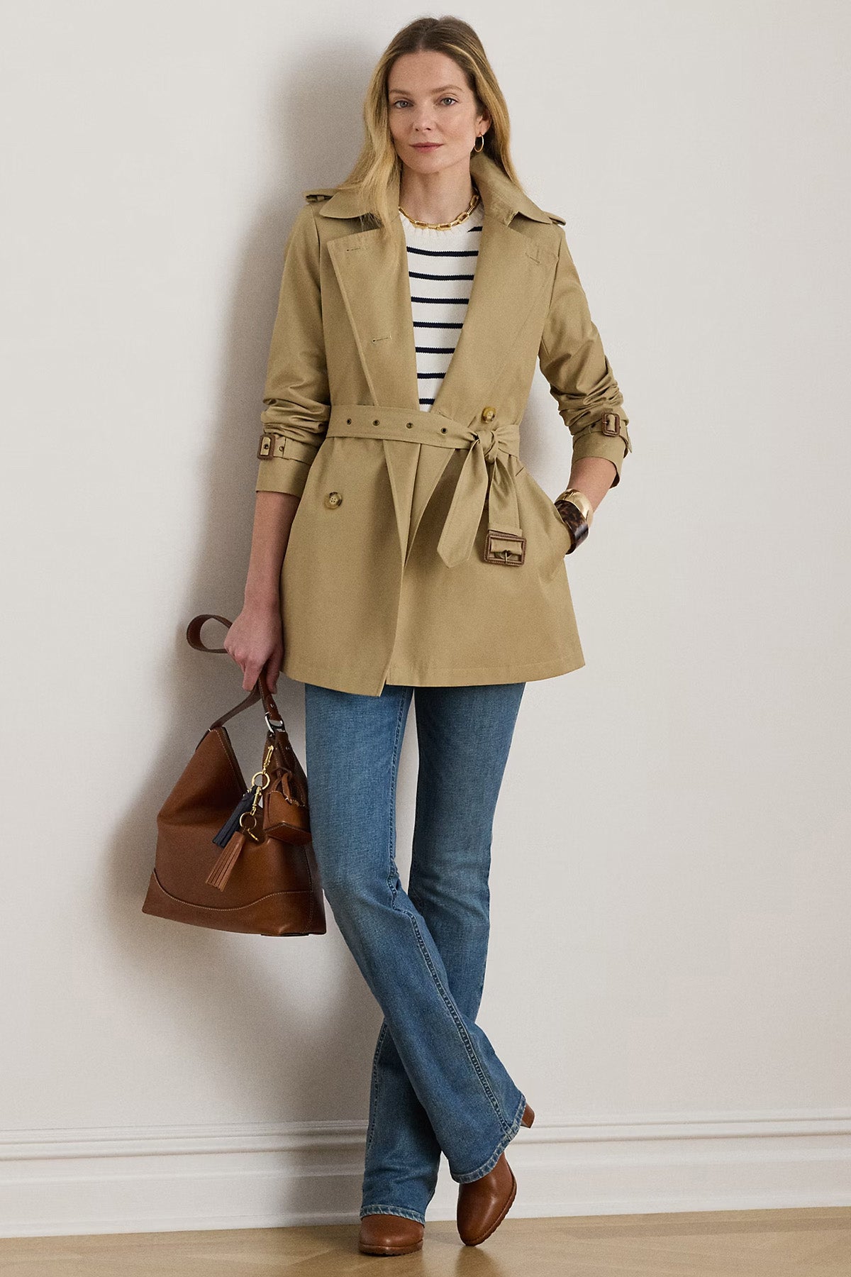 Polo Ralph Lauren Kruvaze Kemerli Trençkot