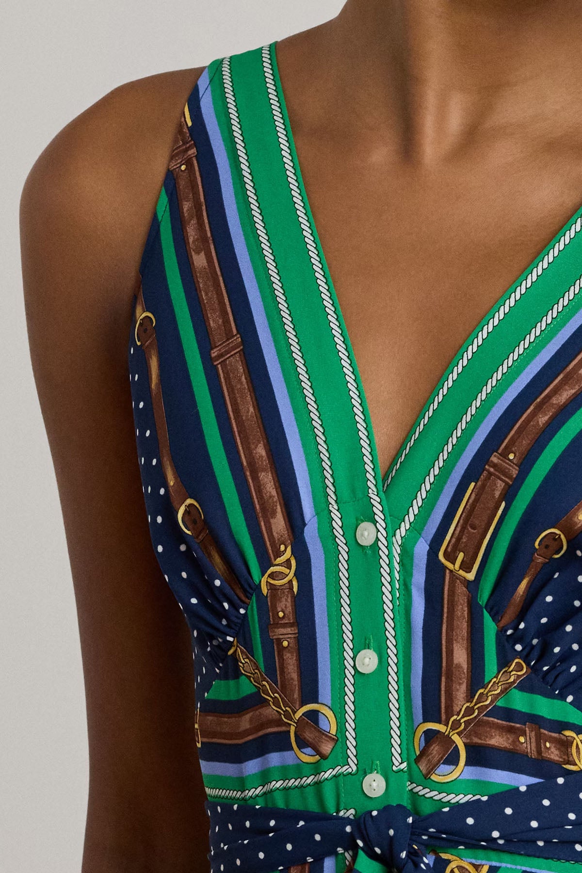 Polo Ralph Lauren V Yaka Maxi Gömlek Elbise