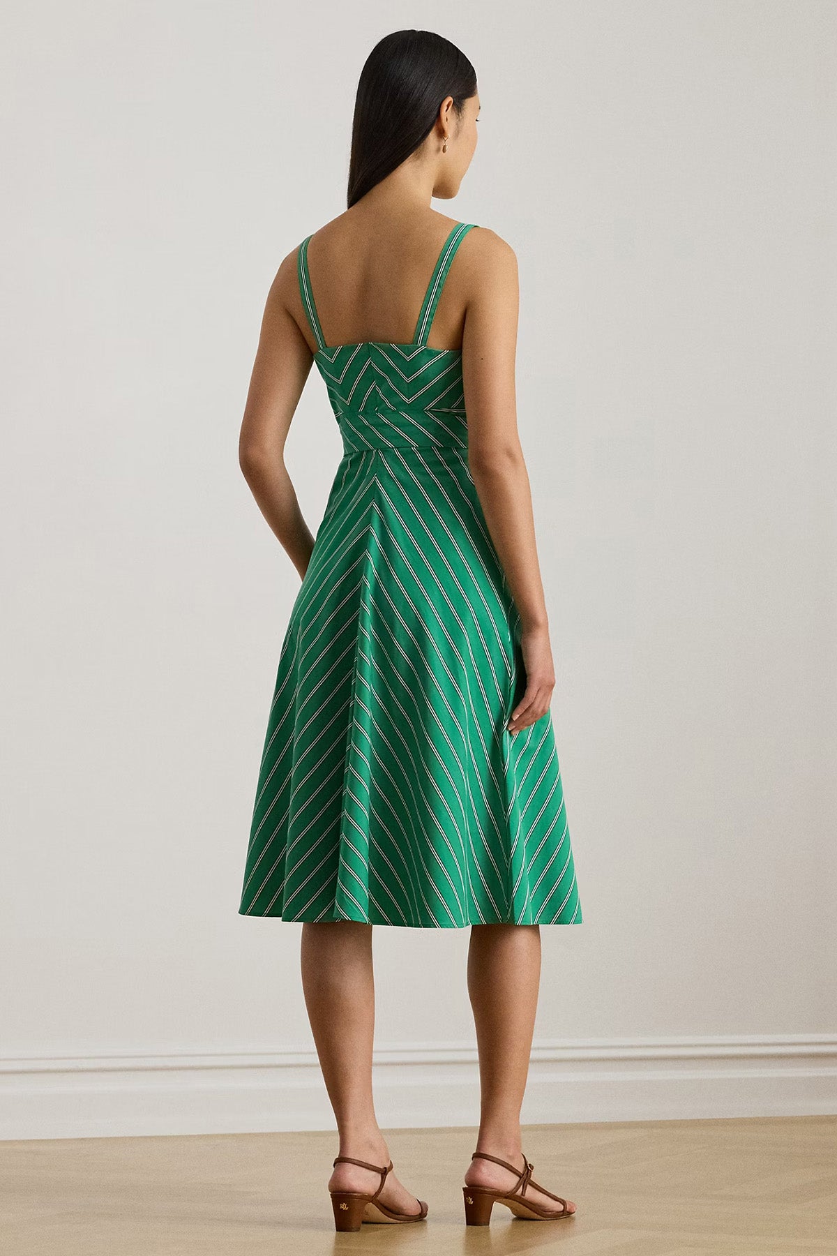 Polo Ralph Lauren Askılı Kemerli Midi Elbise