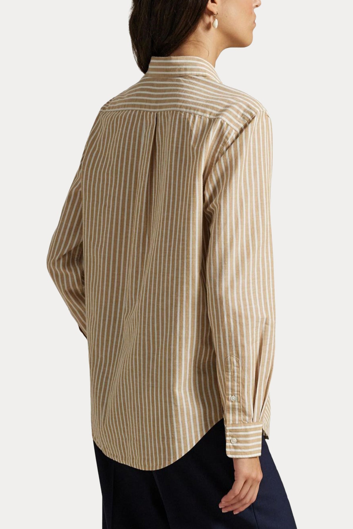 Polo Ralph Lauren Classic Fit Çizgili Keten Gömlek