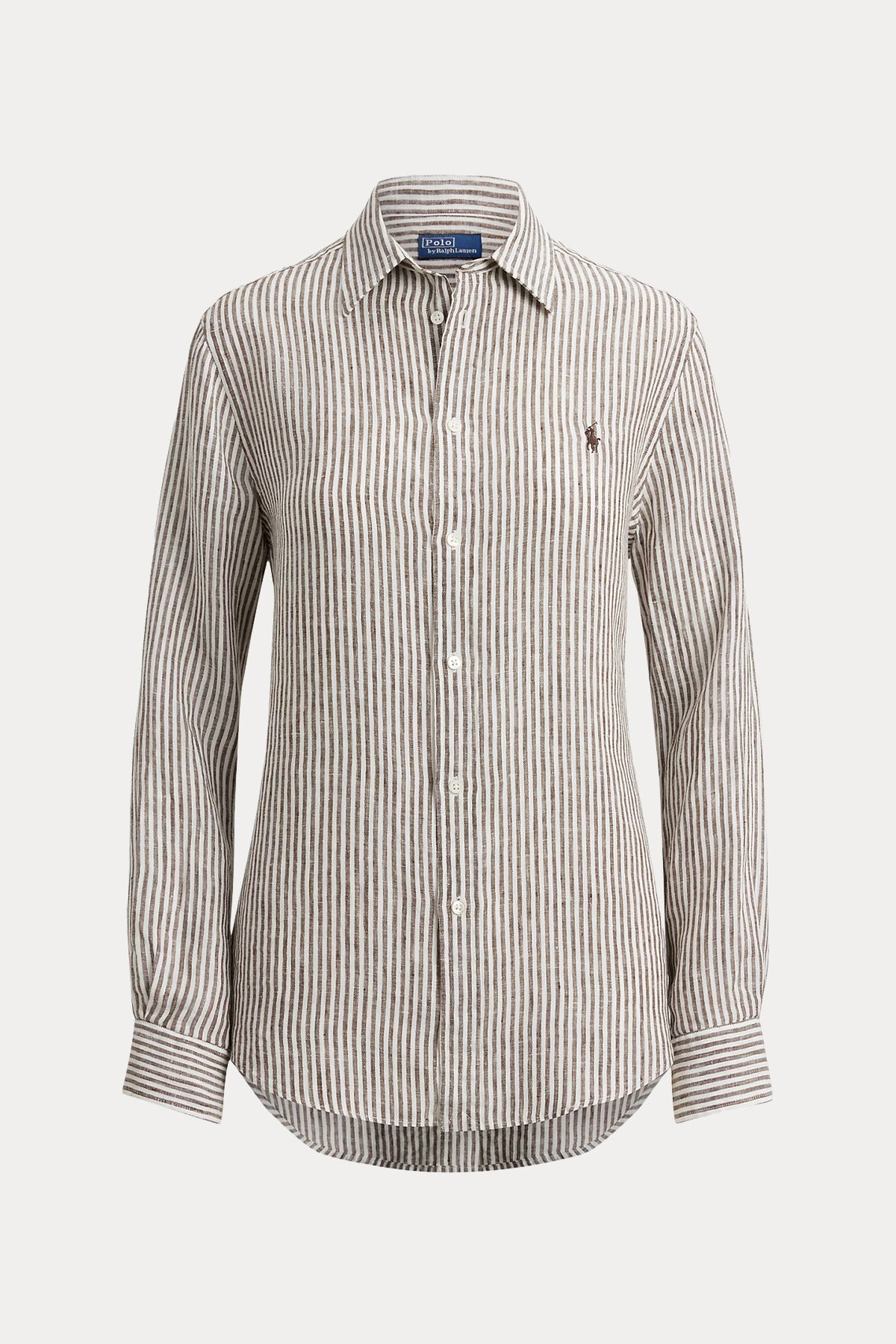 Polo Ralph Lauren Classic Fit Çizgili Keten Gömlek