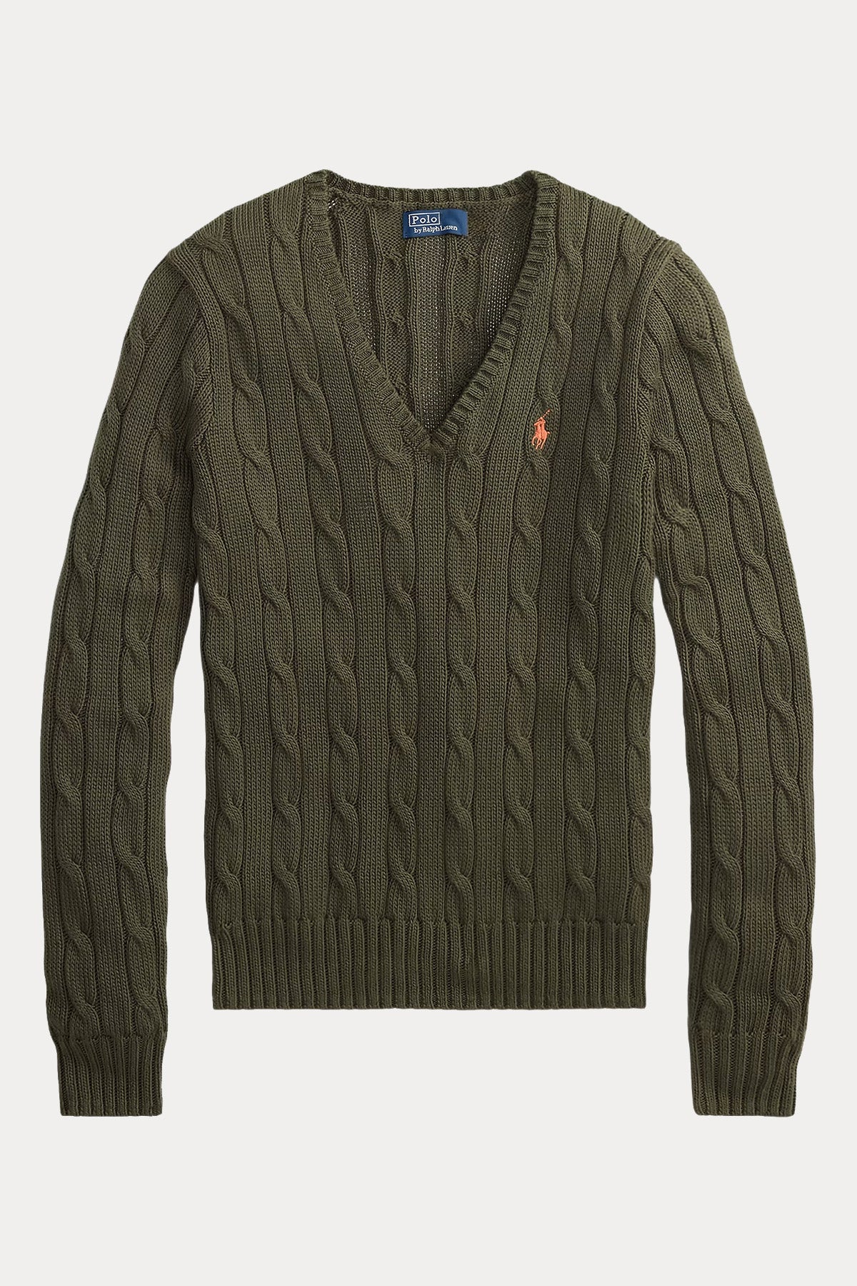 Polo Ralph Lauren Slim Fit V Yaka Saç Örgü Triko