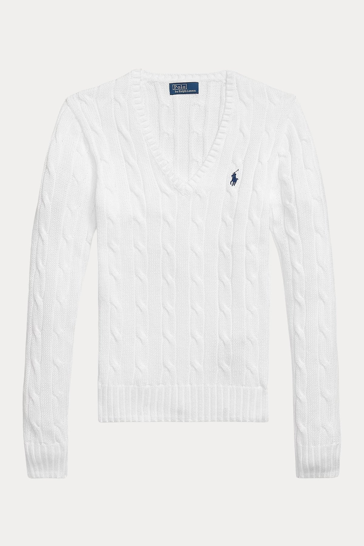 Polo Ralph Lauren Slim Fit V Yaka Saç Örgü Triko