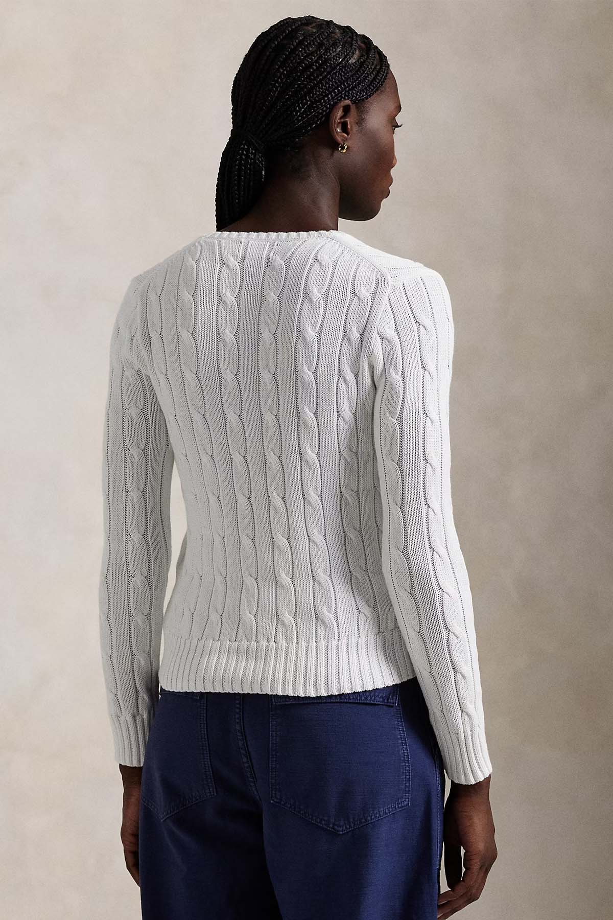 Polo Ralph Lauren Slim Fit V Yaka Saç Örgü Triko