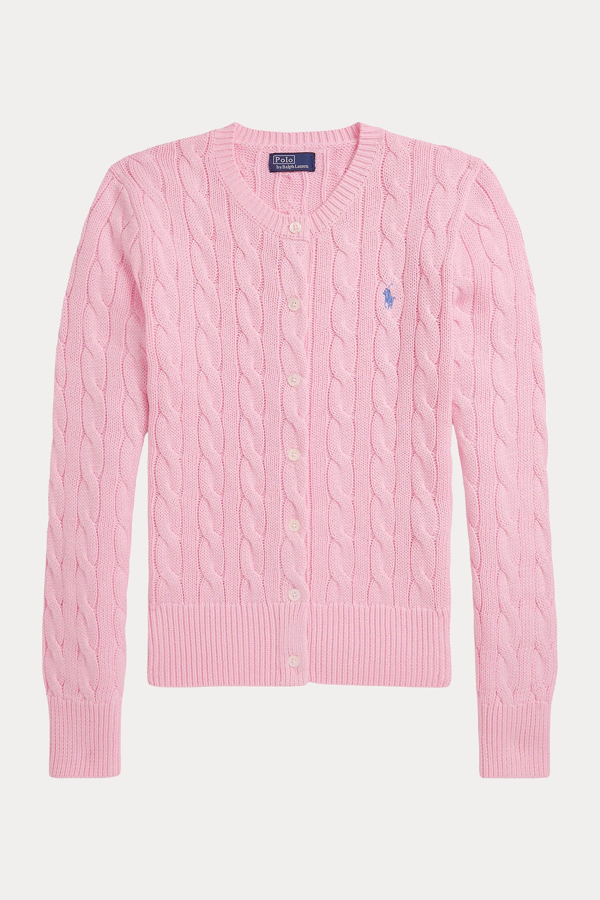 Polo Ralph Lauren Yuvarlak Yaka Saç Örgü Triko Ceket