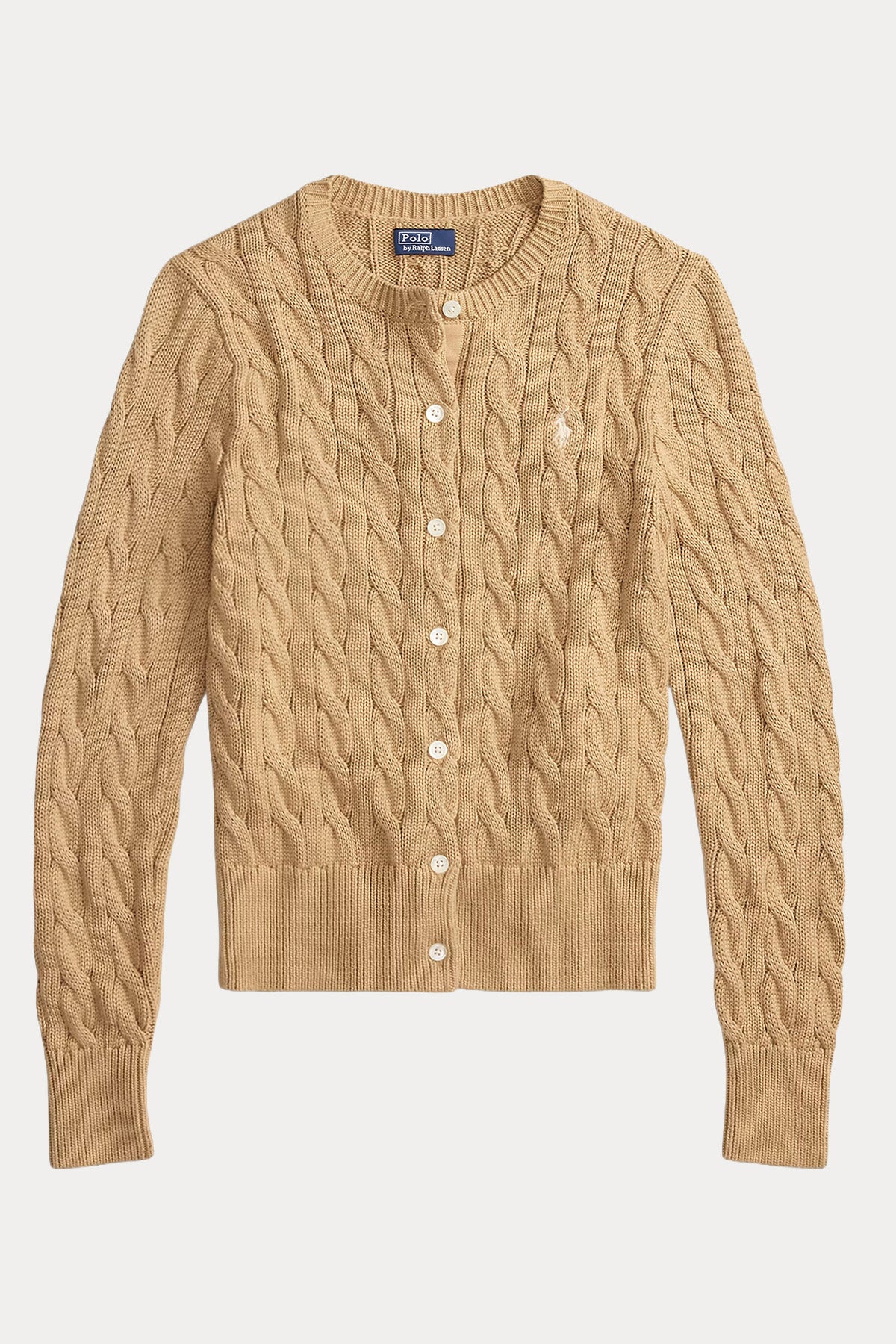 Polo Ralph Lauren Yuvarlak Yaka Saç Örgü Triko Ceket