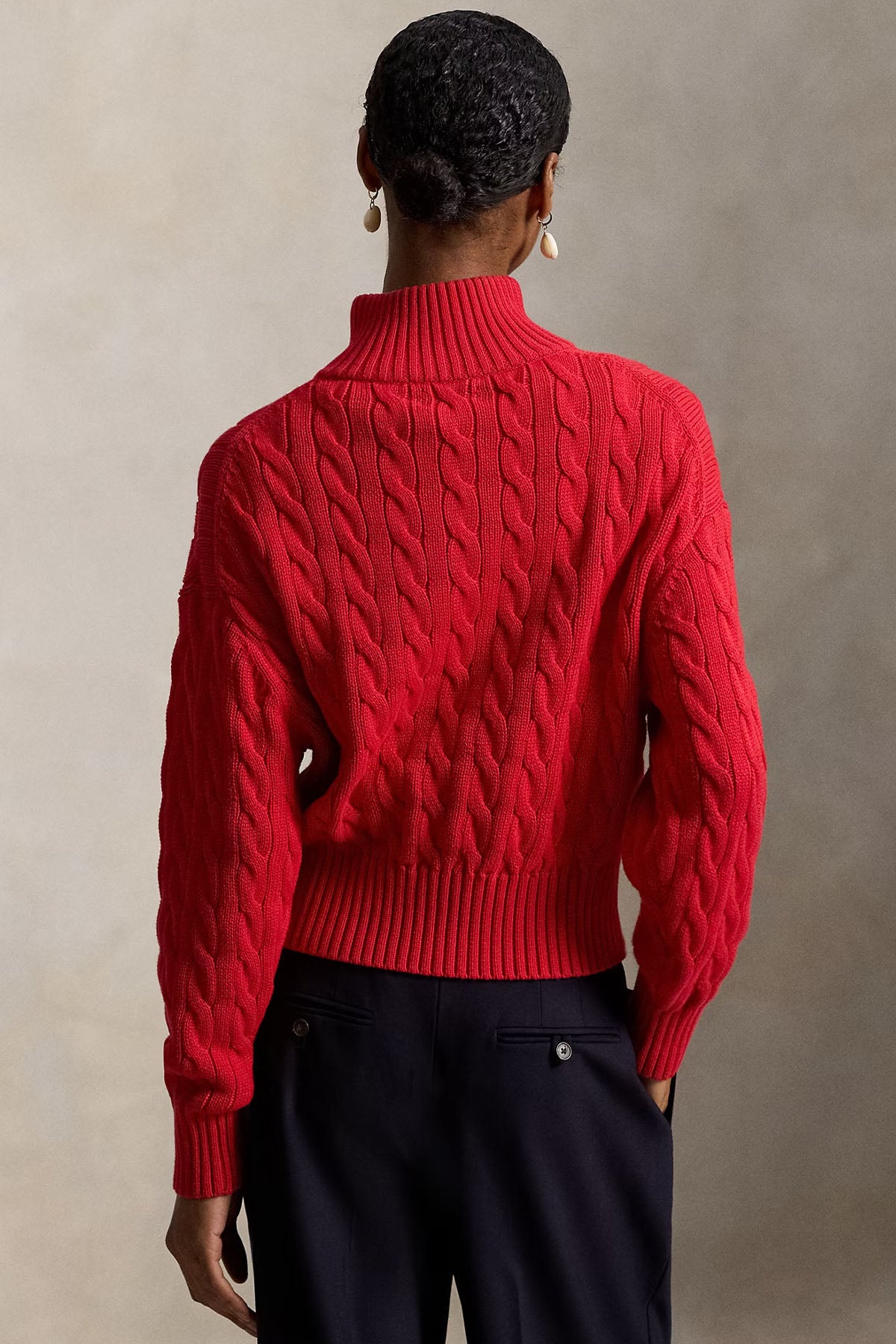 Polo Ralph Lauren Relaxed Fit Perkins Yaka Saç Örgü Triko