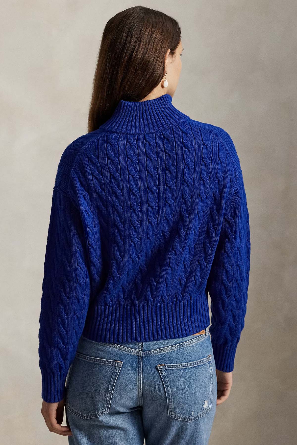 Polo Ralph Lauren Relaxed Fit Perkins Yaka Saç Örgü Triko