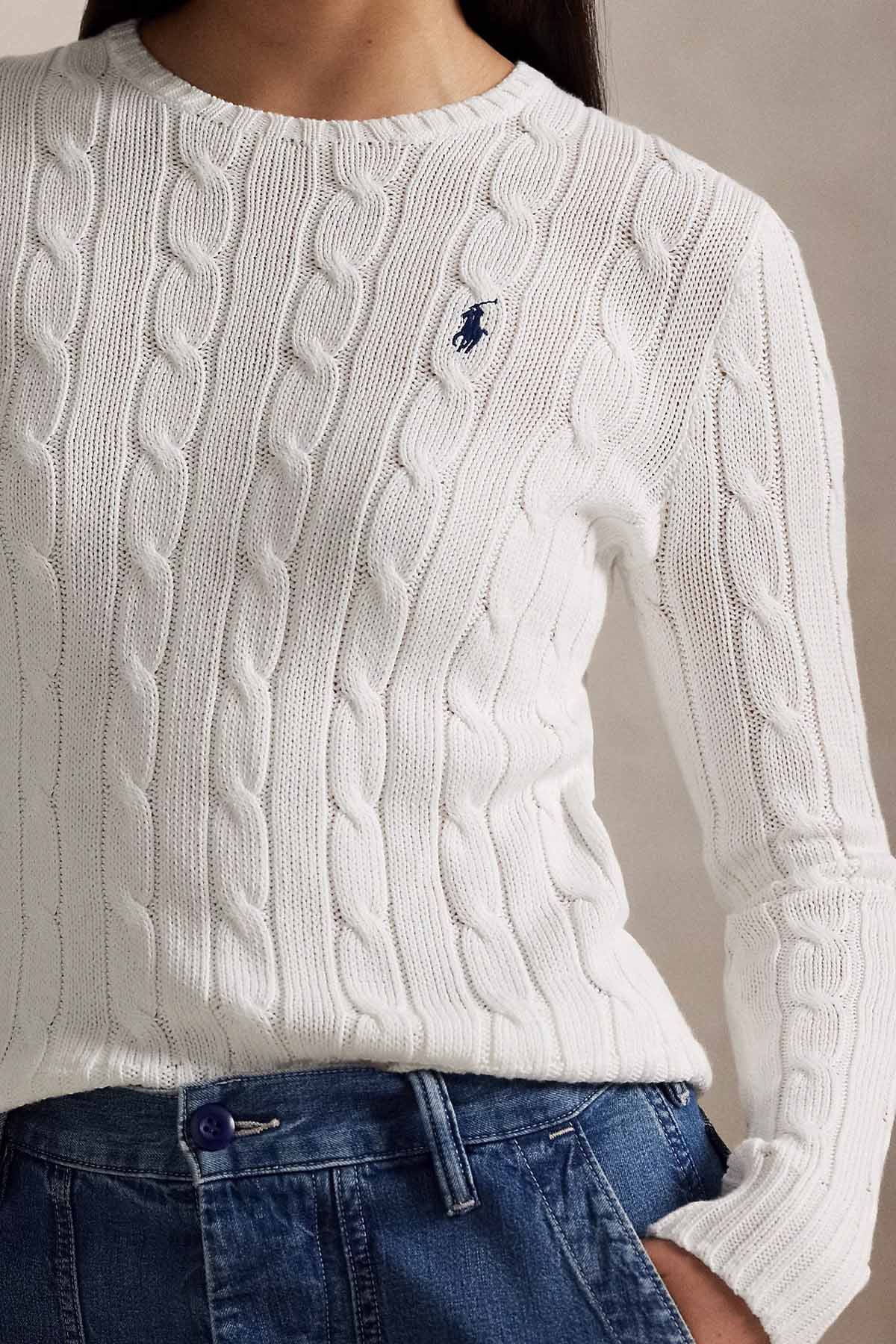 Polo Ralph Lauren Slim Fit Yuvarlak Yaka Saç Örgü Triko