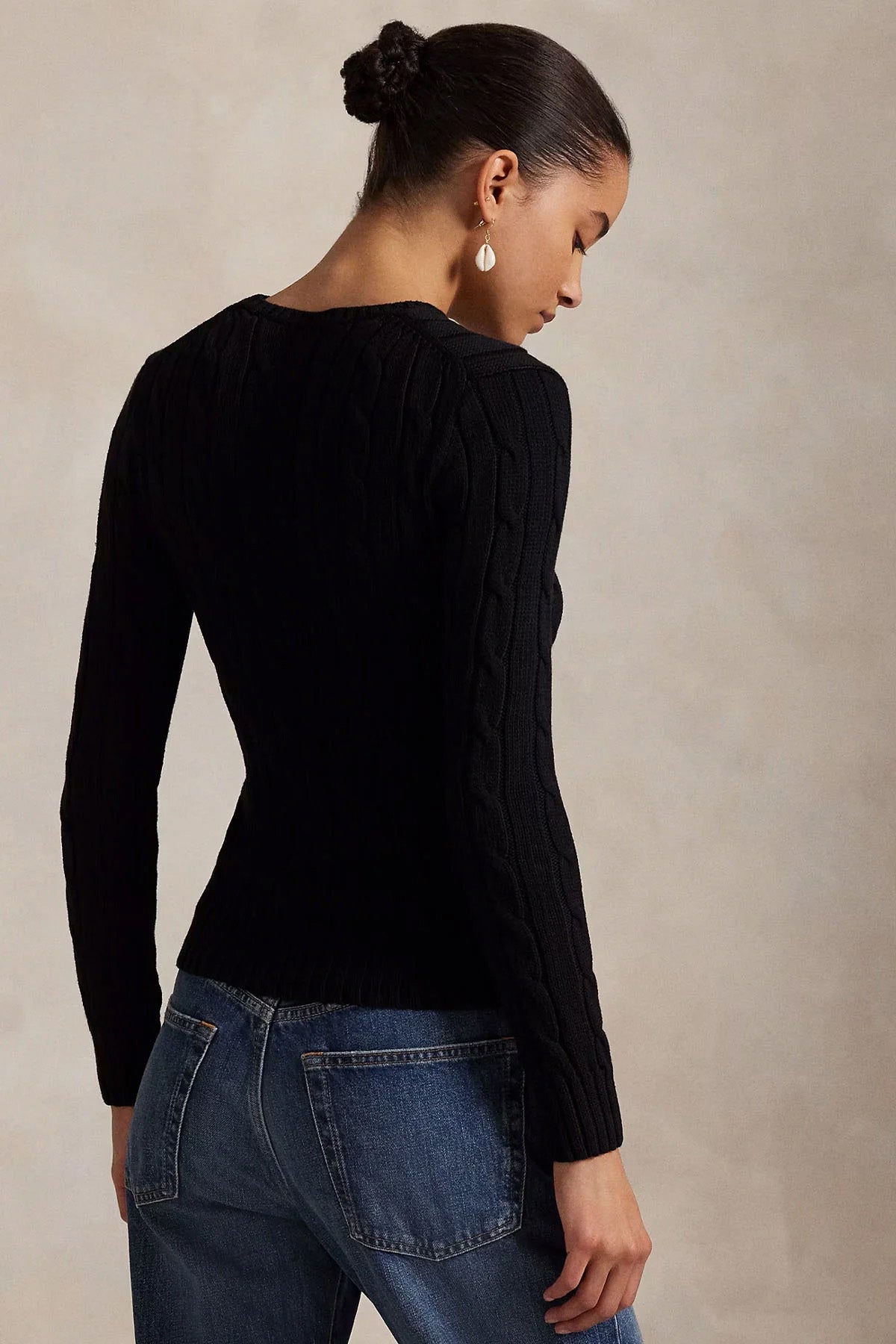 Polo Ralph Lauren Slim Fit Yuvarlak Yaka Saç Örgü Triko