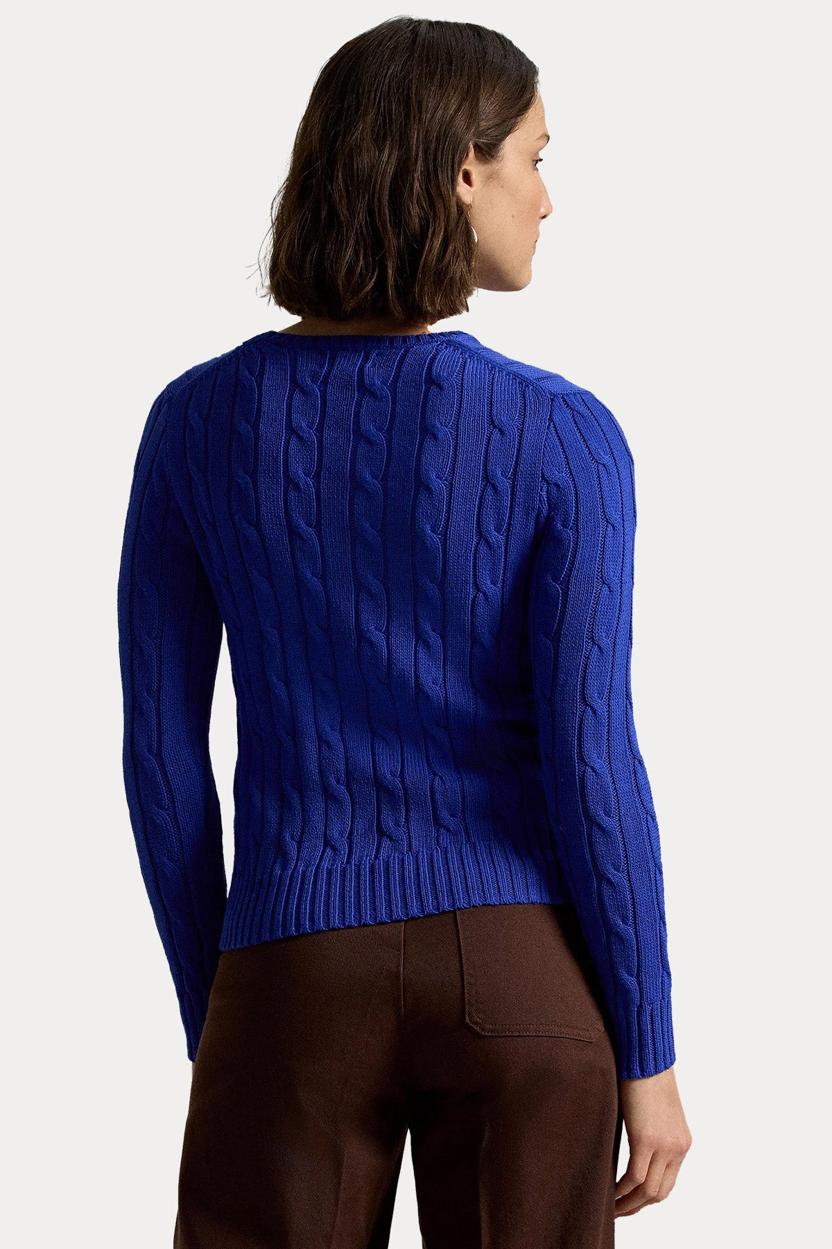 Polo Ralph Lauren Slim Fit Yuvarlak Yaka Saç Örgü Triko