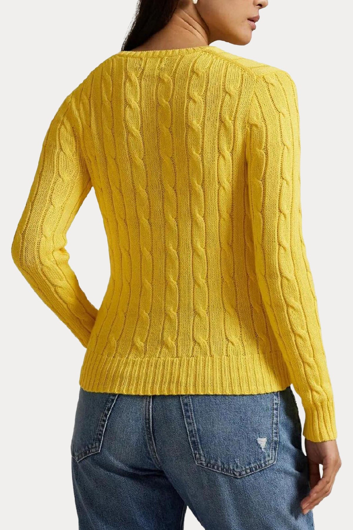 Polo Ralph Lauren Slim Fit Yuvarlak Yaka Saç Örgü Triko-Triko-Libas