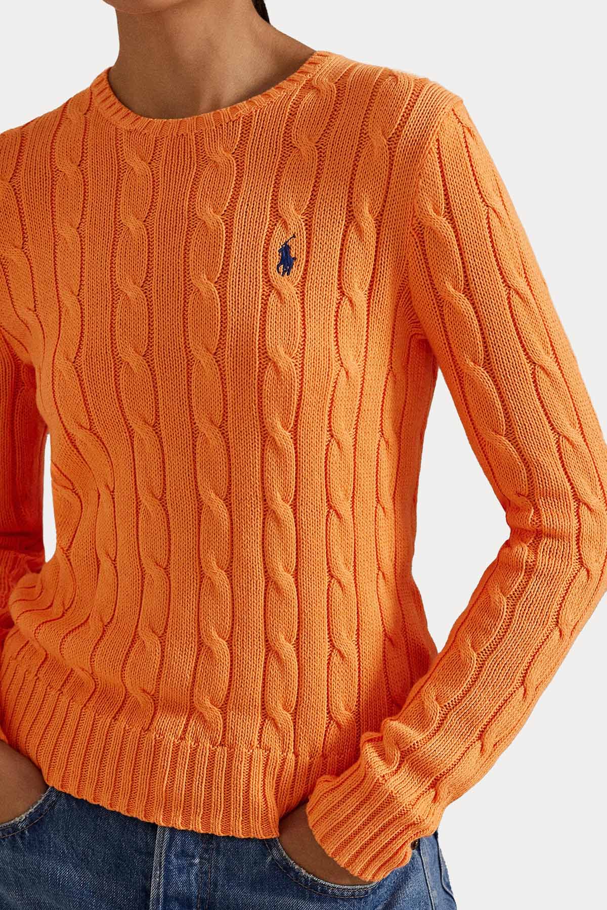 Polo Ralph Lauren Slim Fit Yuvarlak Yaka Saç Örgü Triko