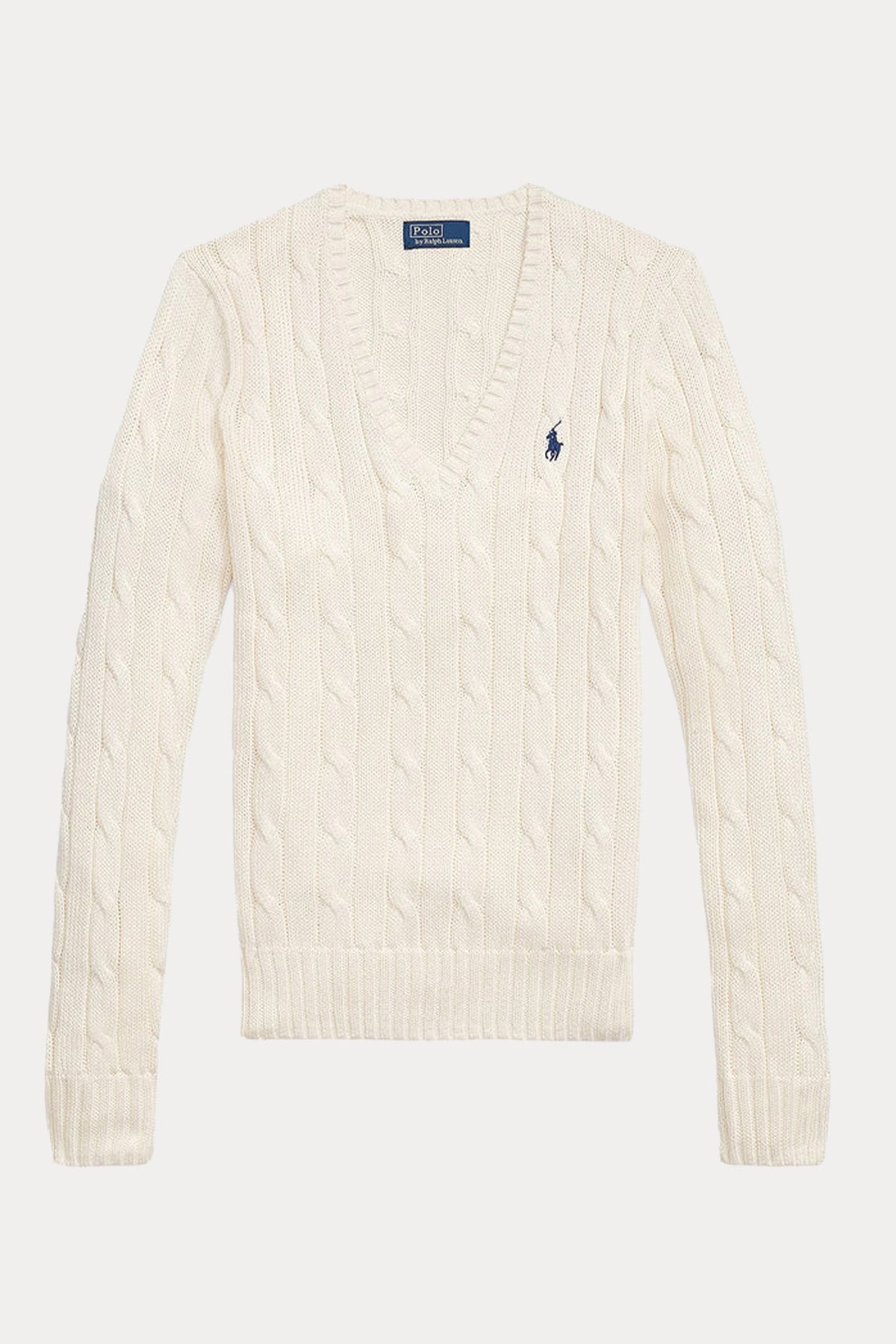 Polo Ralph Lauren Slim Fit V Yaka Saç Örgü Triko