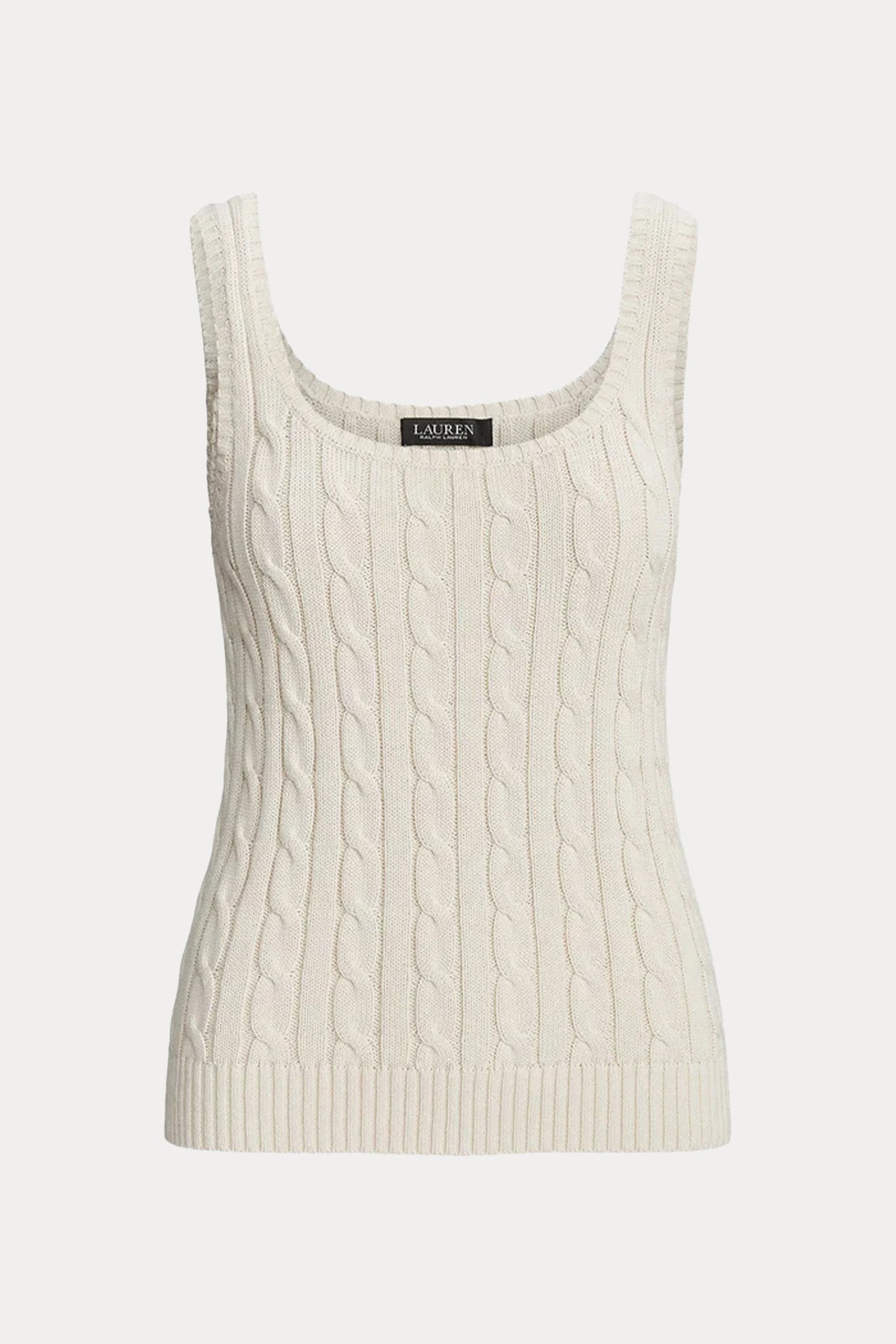 Polo Ralph Lauren Yuvarlak Yaka Saç Örgü Kolsuz Triko