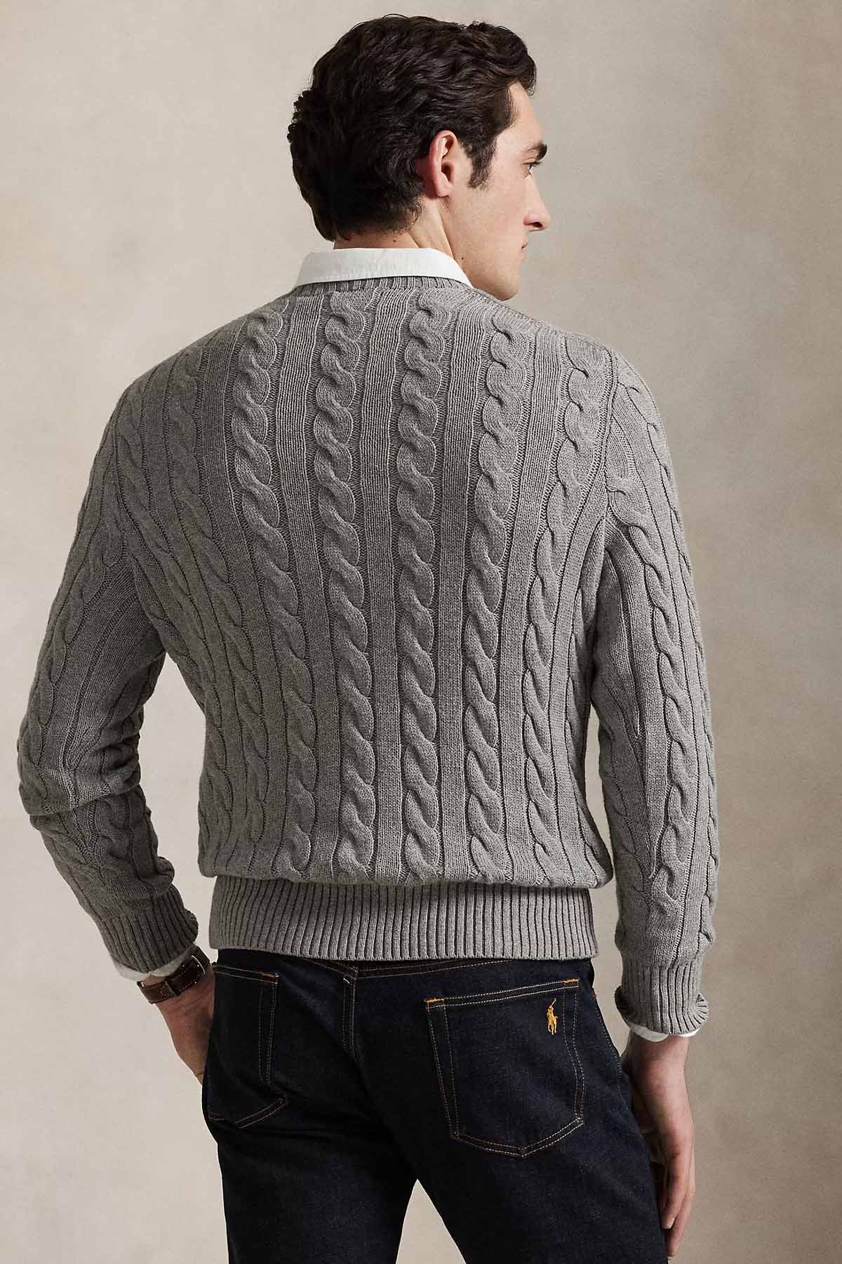 Polo Ralph Lauren Yuvarlak Yaka Saç Örgü Triko