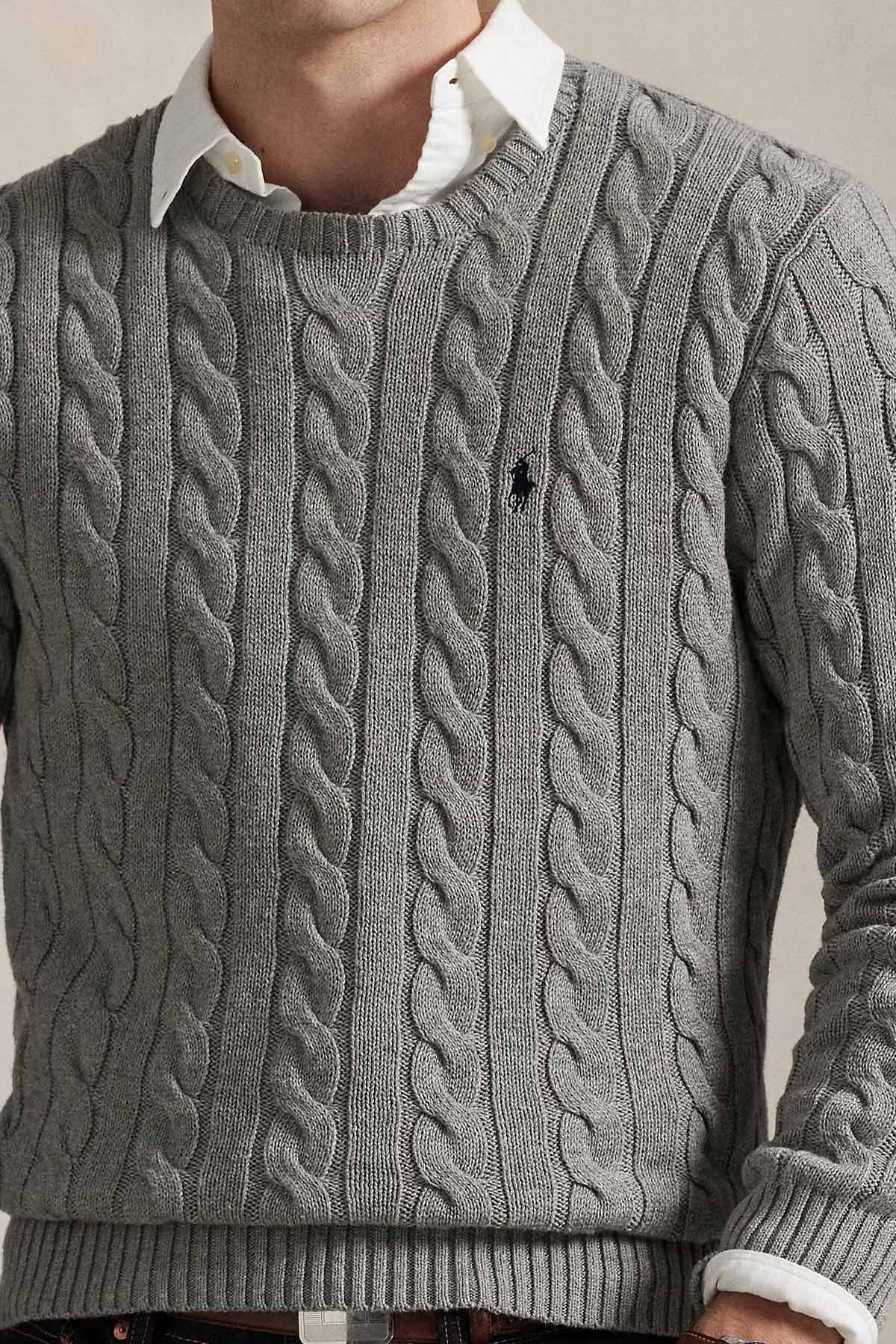 Polo Ralph Lauren Yuvarlak Yaka Saç Örgü Triko